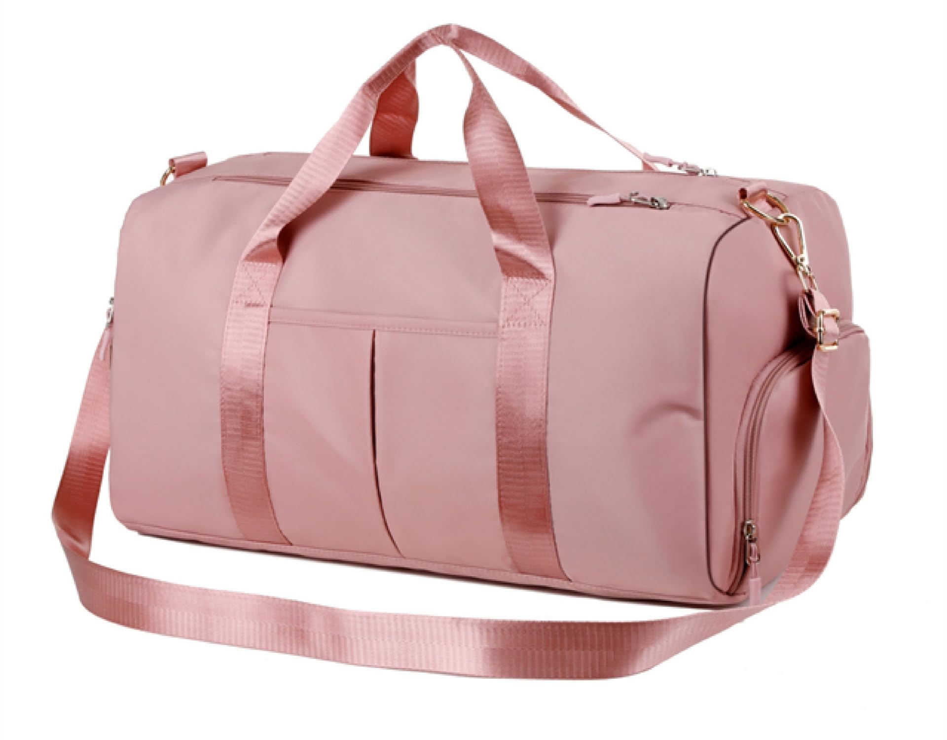 TechyFit Sport Gym Bag - Duffel Bag with Shoe Compartment, Foldable Training Handbag for Men and Women, Yoga, Travel, Overnight Weekend Shoulder Bag, Waterproof Dry-Wet Separated Bags