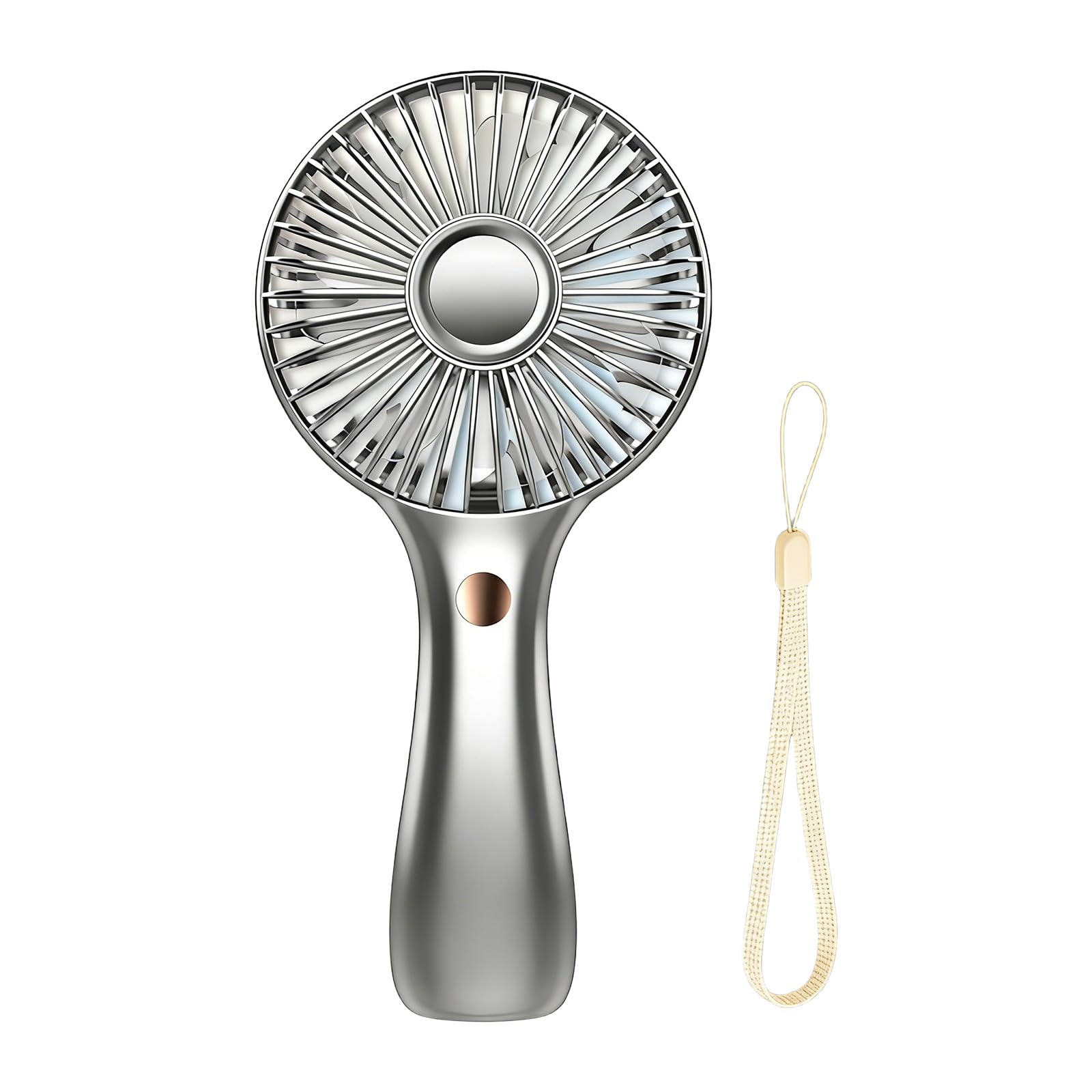 FGJsfhrDTU Portable Fan, Handheld 6 Speed Portable for Travel Home Cooling Lightweight USB(Grey)