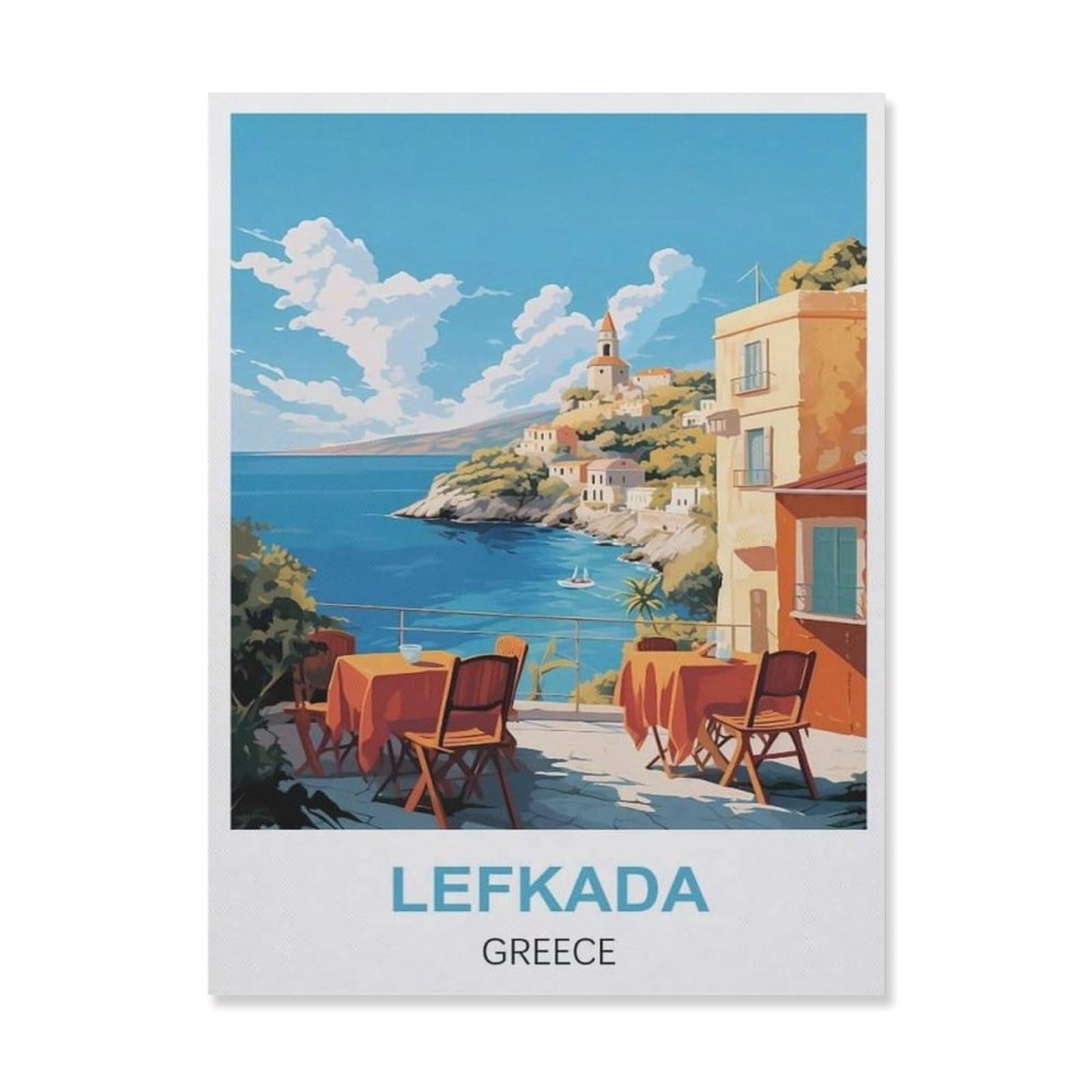 Metal Sign Tin Sign，Lefkada Greece(30x40cm）