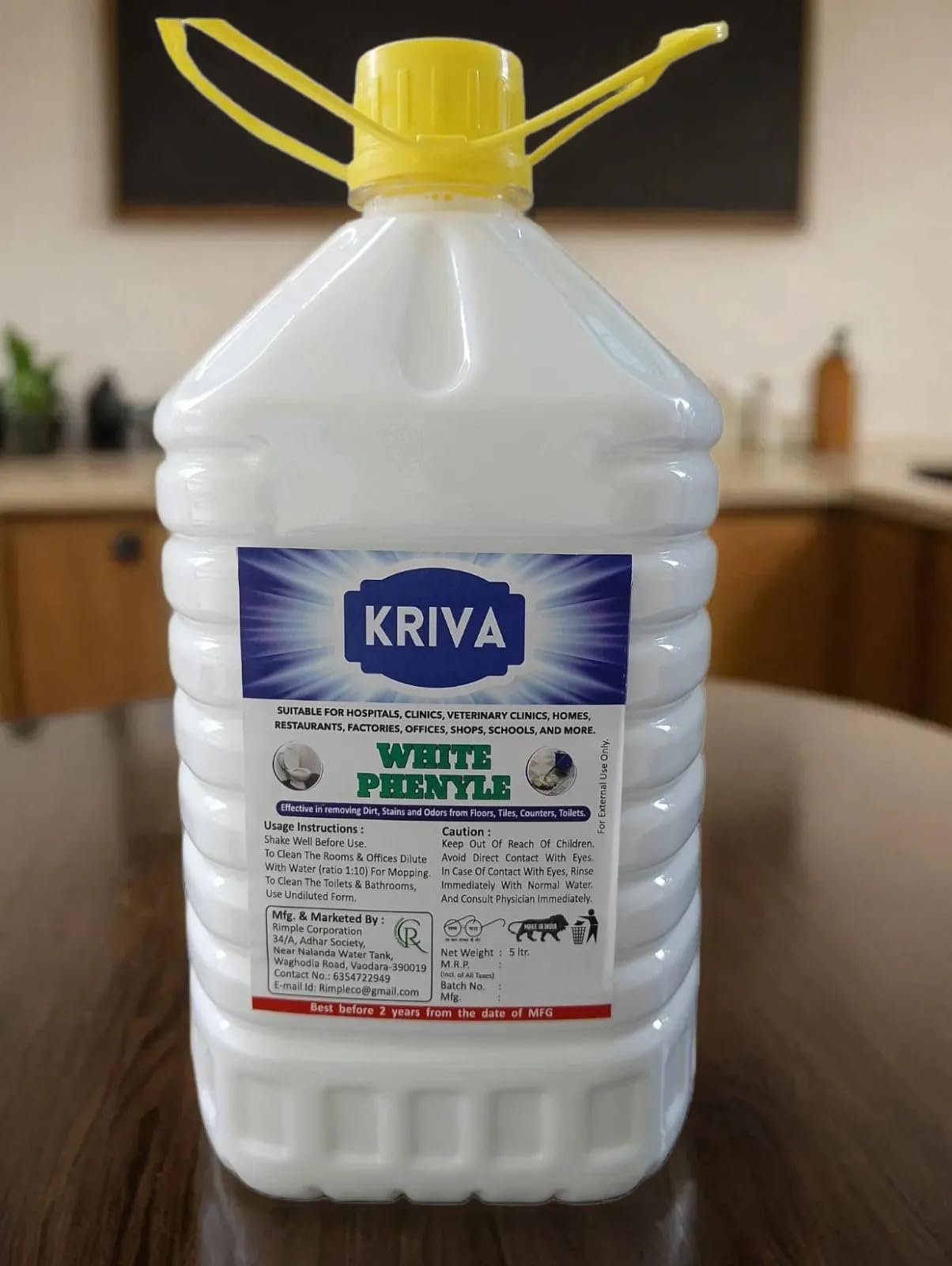 kriva White Phenyl Floor Cleaner, 5 Litre (B0DHLJCW9R) Amazon Price History, Amazon Price Tracker