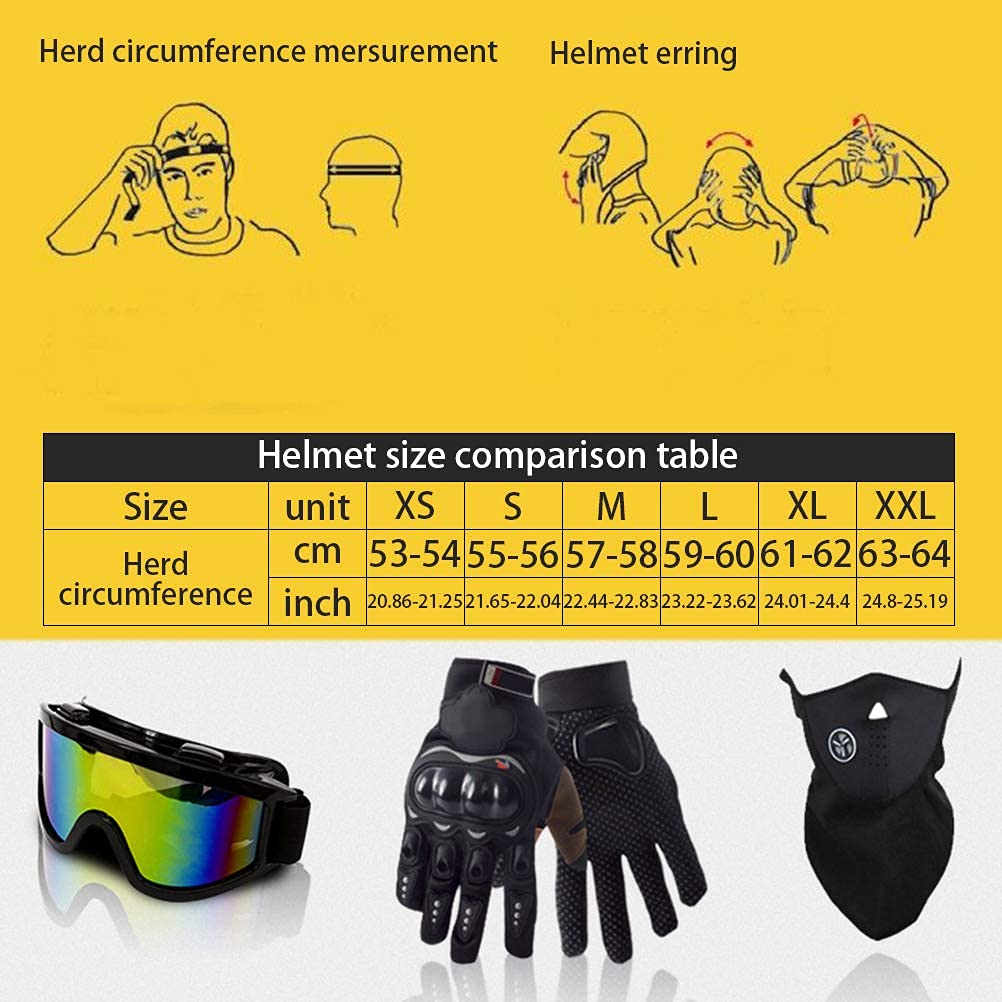 Profesjonalny kask motocrossowy dla dzieci i dorosłych, motocrossowy, dirt bike offroad, kask motocyklowy z goglami ochronnymi, rękawiczkami, osłoną twarzy