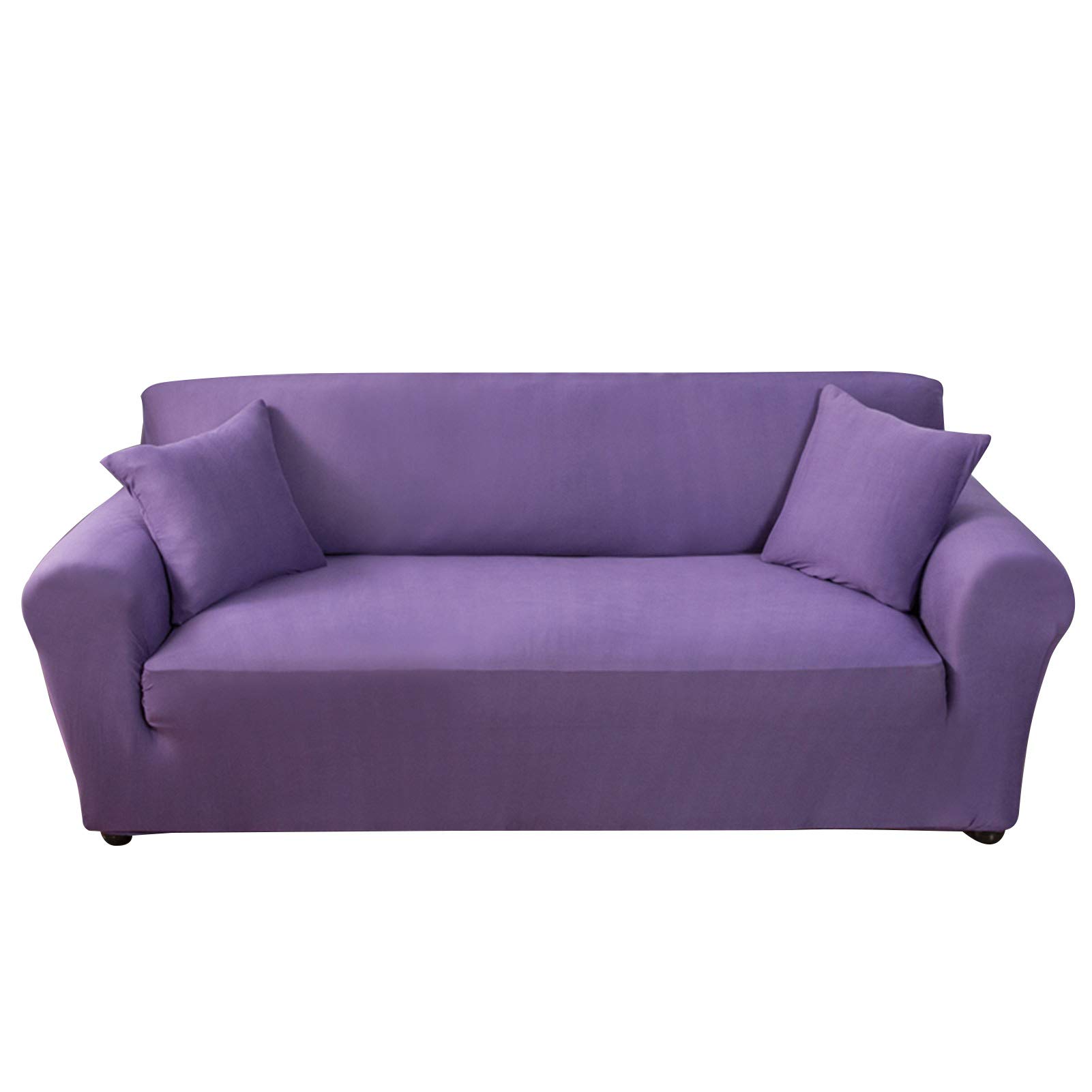 Housse de canapé extensible pour un salon chaleureux et coloré en pourpre
