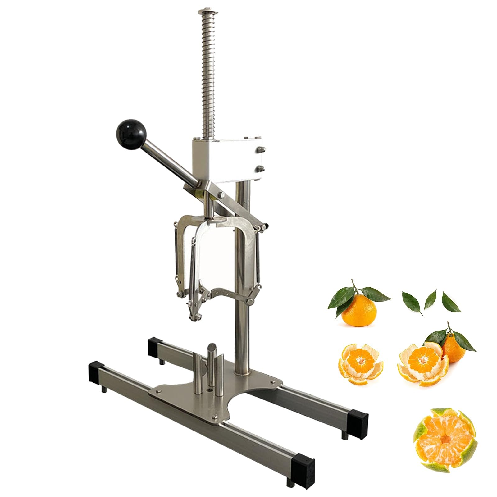 Removedor de cítricos, pelador de naranja de acero inoxidable con asa, cuchillas dobles, herramienta de mandarina fácil de despegar, abridor manual de frutas para cocina