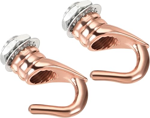 YOKIVE 2 ganchos de techo de aleación M10, colgador de accesorios colgantes galvanizados | Lámpara de araña colgante, ideal para el hogar (oro rosa,