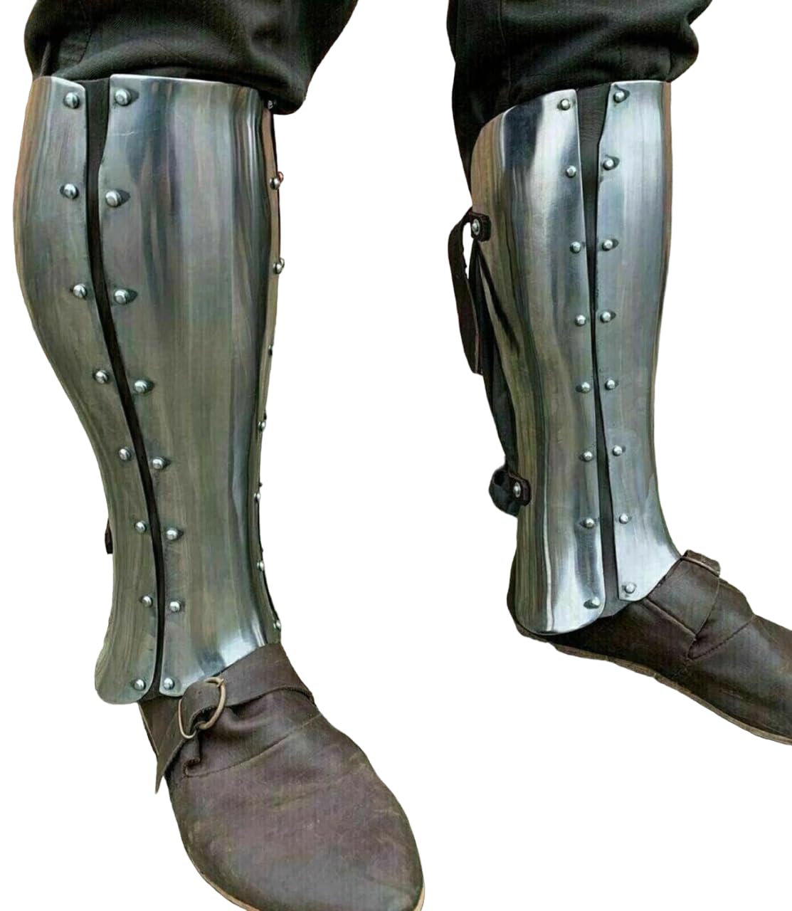 Medieval LARP Armor Pair Legs Greaves Knight Steel Legs Armor Fantasy Costume