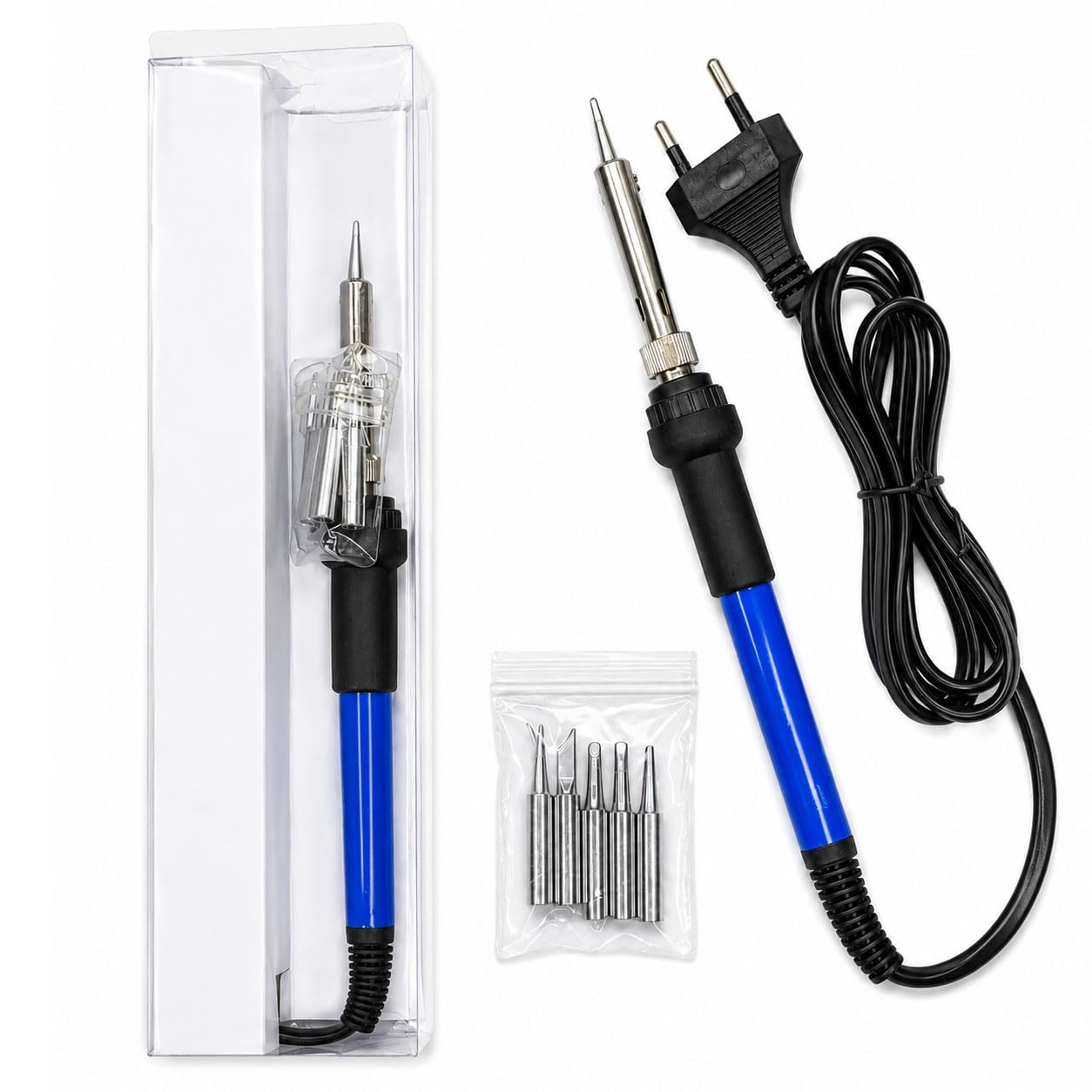 Professional Adjustable Temperature Soldering Iron Kit Fast Heating Electric Soldering Tool with 5 Replaceable Tips for Mobile PCB Wire Electronics Repair DIY Projects-image-33