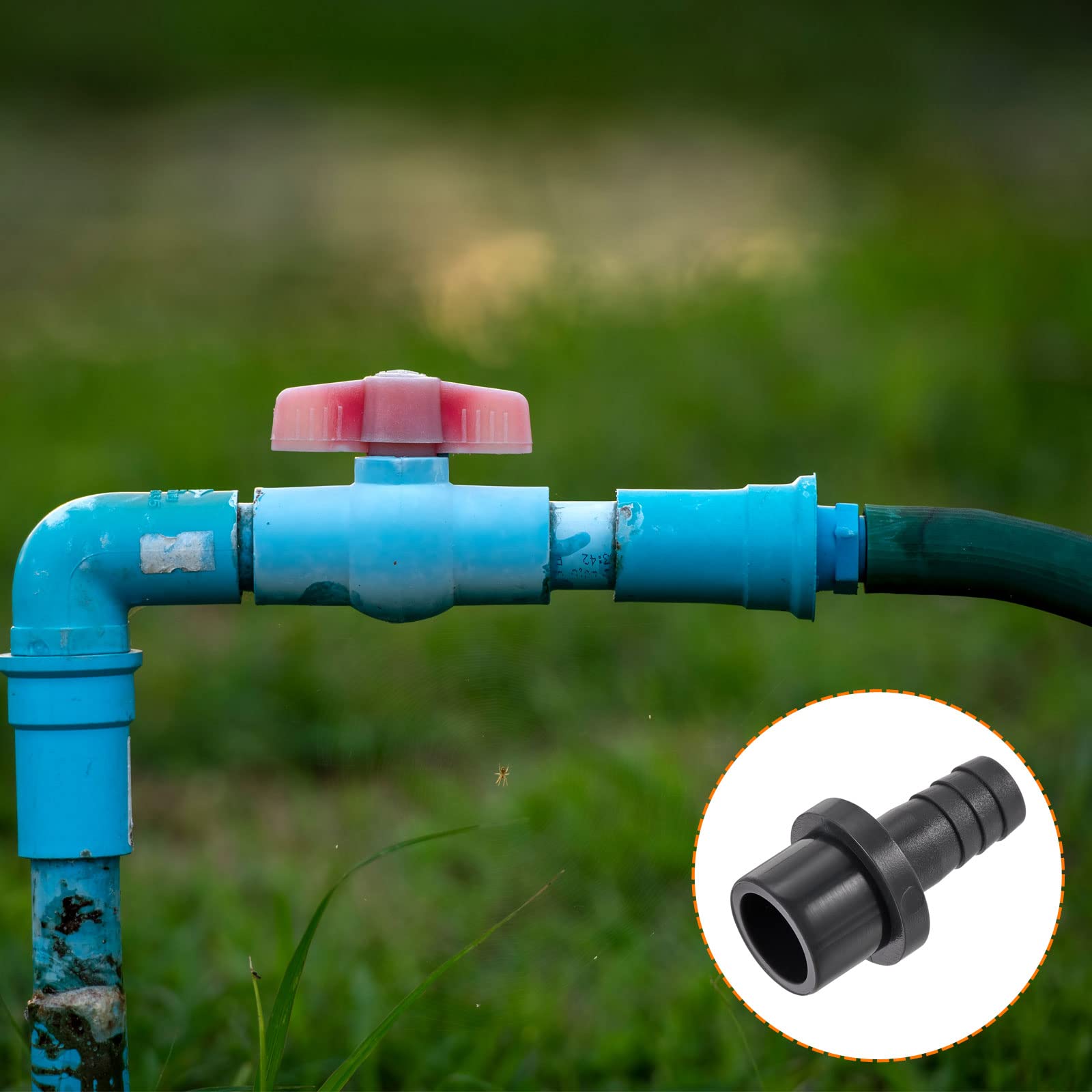 M METERXITY 1 Pack PVC Pipe Fitting, Water Tube Connector, 12mm Barb Straight Pipe Joint - Image 2