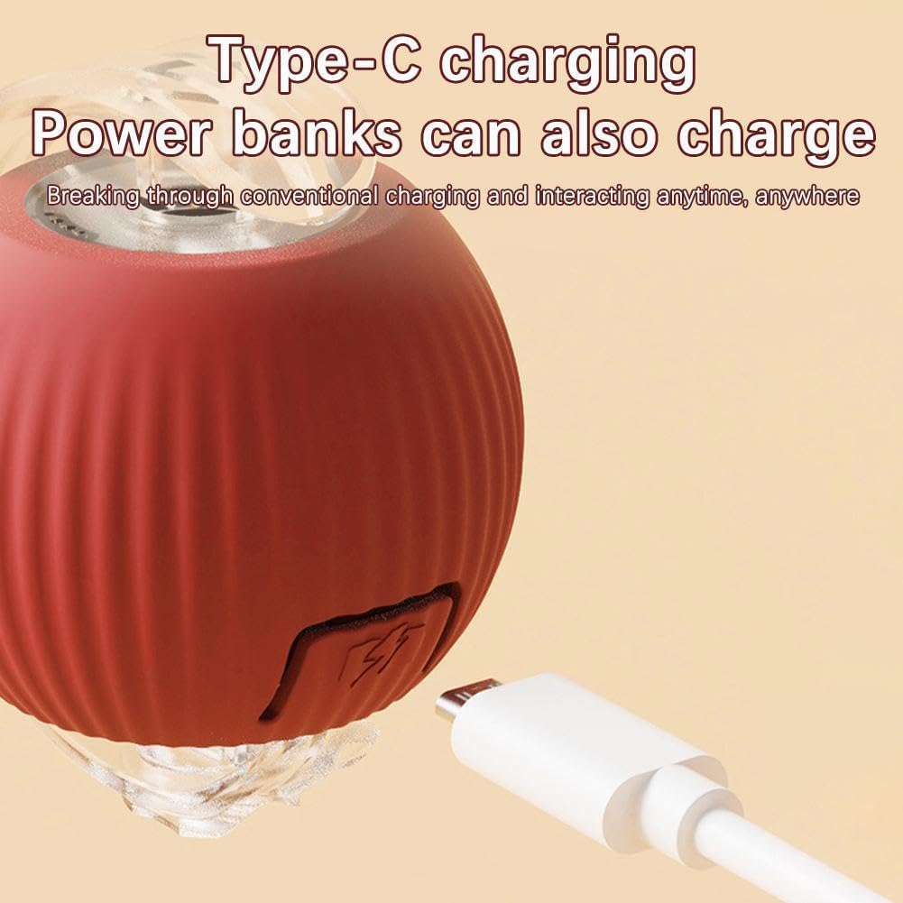 2 Packs Interactive Cat Toy,Electric DogBall Toy,Cat Toys For Indoor Cats,Chewie Viral Dog Ball,Adjustable Sports Rolling Toy,Electric Rolling Ball Christmas Birthday Gift for Pets.(Red&Green) - image 4