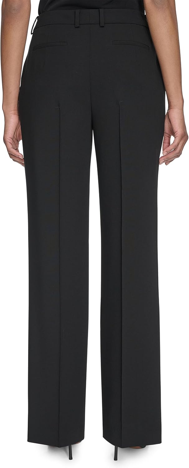 Halston Womens Straight Leg Woven Suiting Pant - Image 4