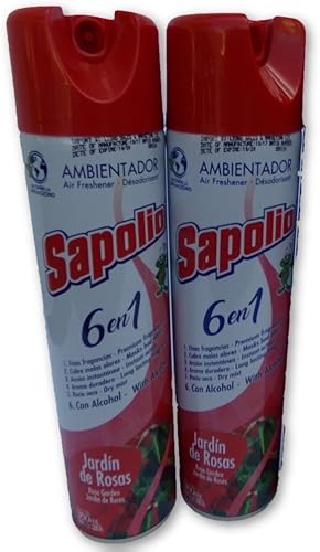 Ambientador 6 en 1, fragancia Rose Garden de 12.2 onzas líquidas, paquete de 2