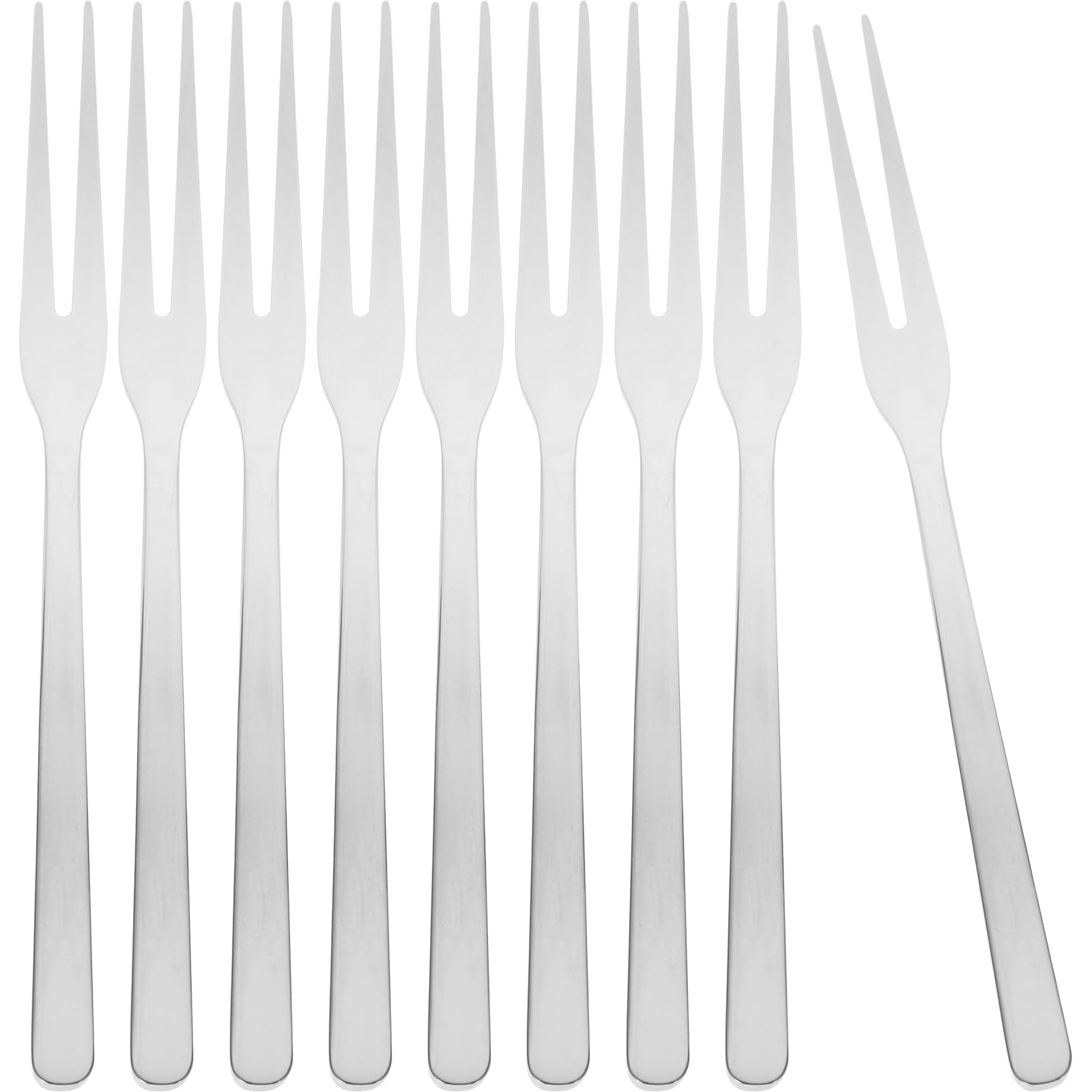 8 pezzi Forchette Dessert in Inossidabile Forchettine Frutta e Insalata Design Ergonomico per Antipasti e Dolci per Feste e Ristoranti