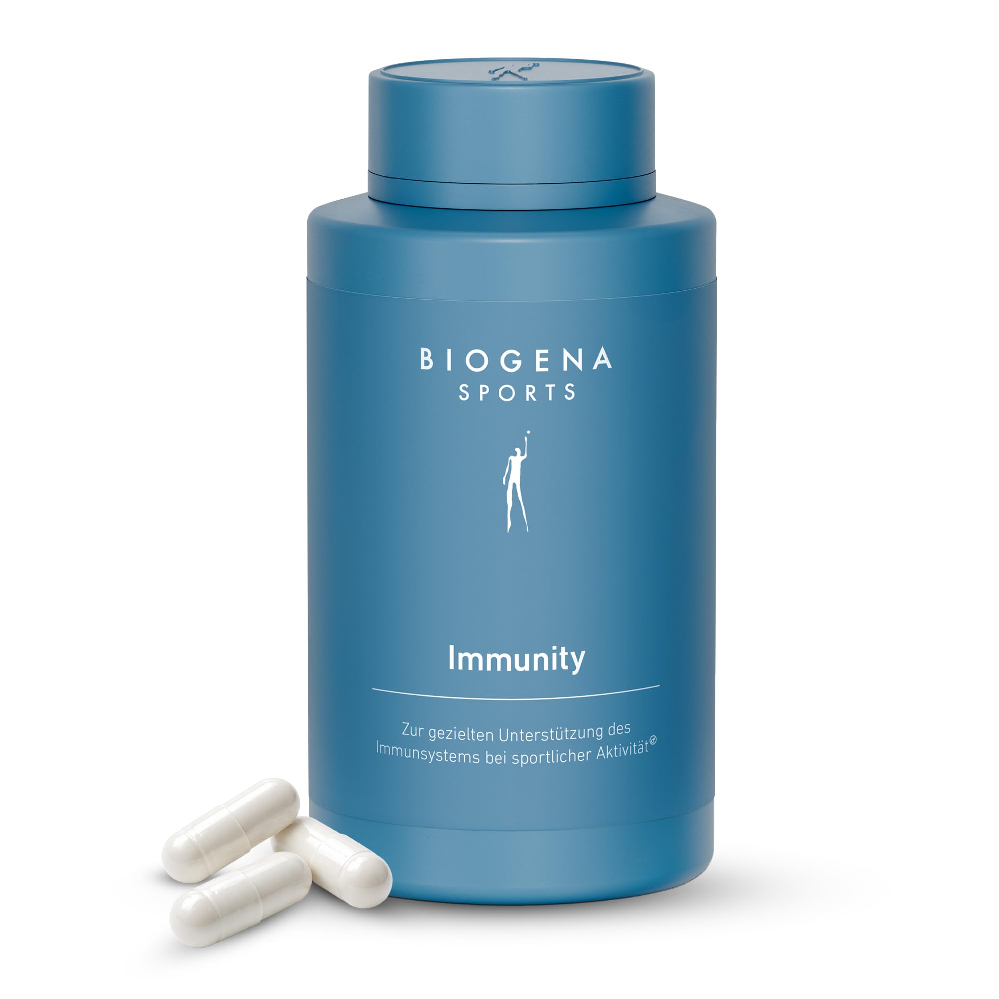 BIOGENA SPORTS Immunity – Premium Nährstoff-Komplex mit Reishi, Cordyceps & Shiitake Pilz - Zink, Selen & Vitamin A, C, D – mit Echinacea, Schwarzer Knoblauch - Vegan – 90 Kapseln