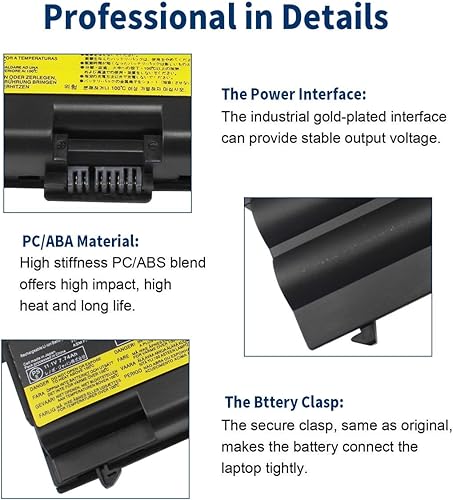 Miniatura 4 de 0A36303 0A36302 - Batería para portátil compatible con Lenovo ThinkPad T430 T530 W530 T420 T410 T520 T510 W510 W520 L412, 42T4751 42T4793 42T4755 5