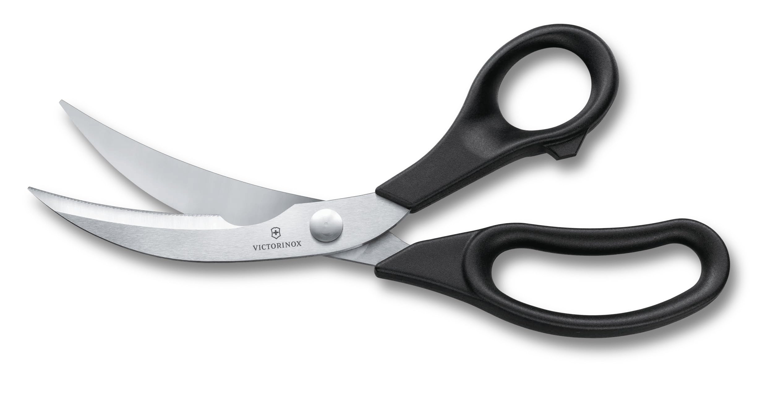 Victorinox 7.6342 Ciseaux Professionnels pour Volaille, Ciseaux pour Fruits de Mer, Ciseaux de Cuisine, 25 cm, Acier Inoxydable, Lames Extra Aiguisées, Poignée en Plastique Robuste