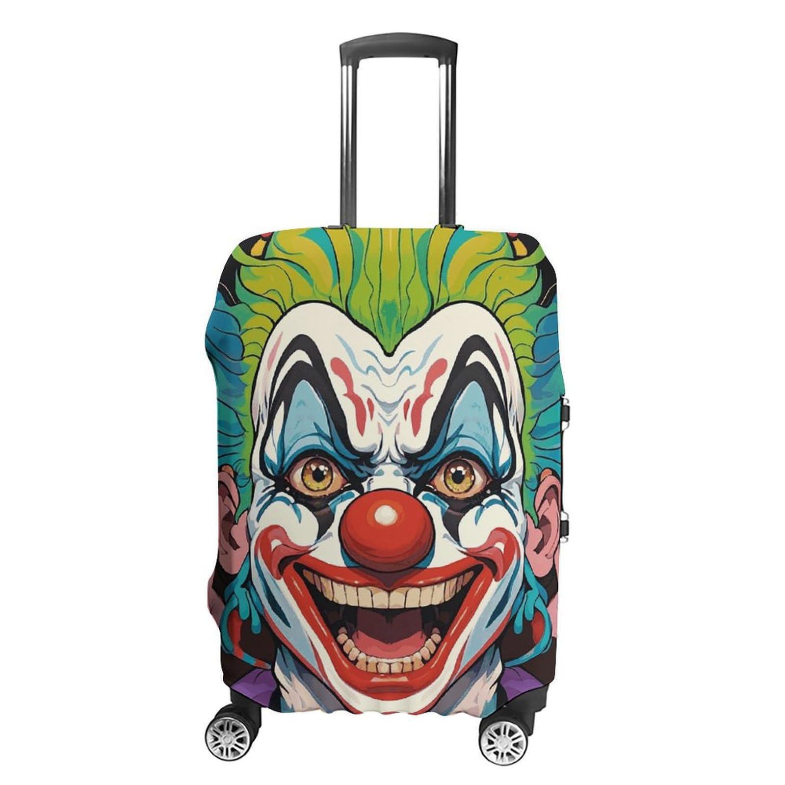 Copertura per bagagli semplice e generosa con clowns, copertura antipolvere lavabile, resistente ai graffi, per valigie da 48-81 cm, Stile:, XL, Custodia per bagagli