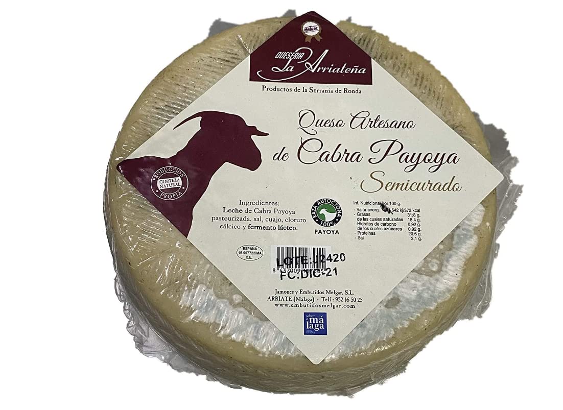 Queso Semicurado de Cabra Payoya Artesano 1.8-2 kg Sabor Intenso Cremoso