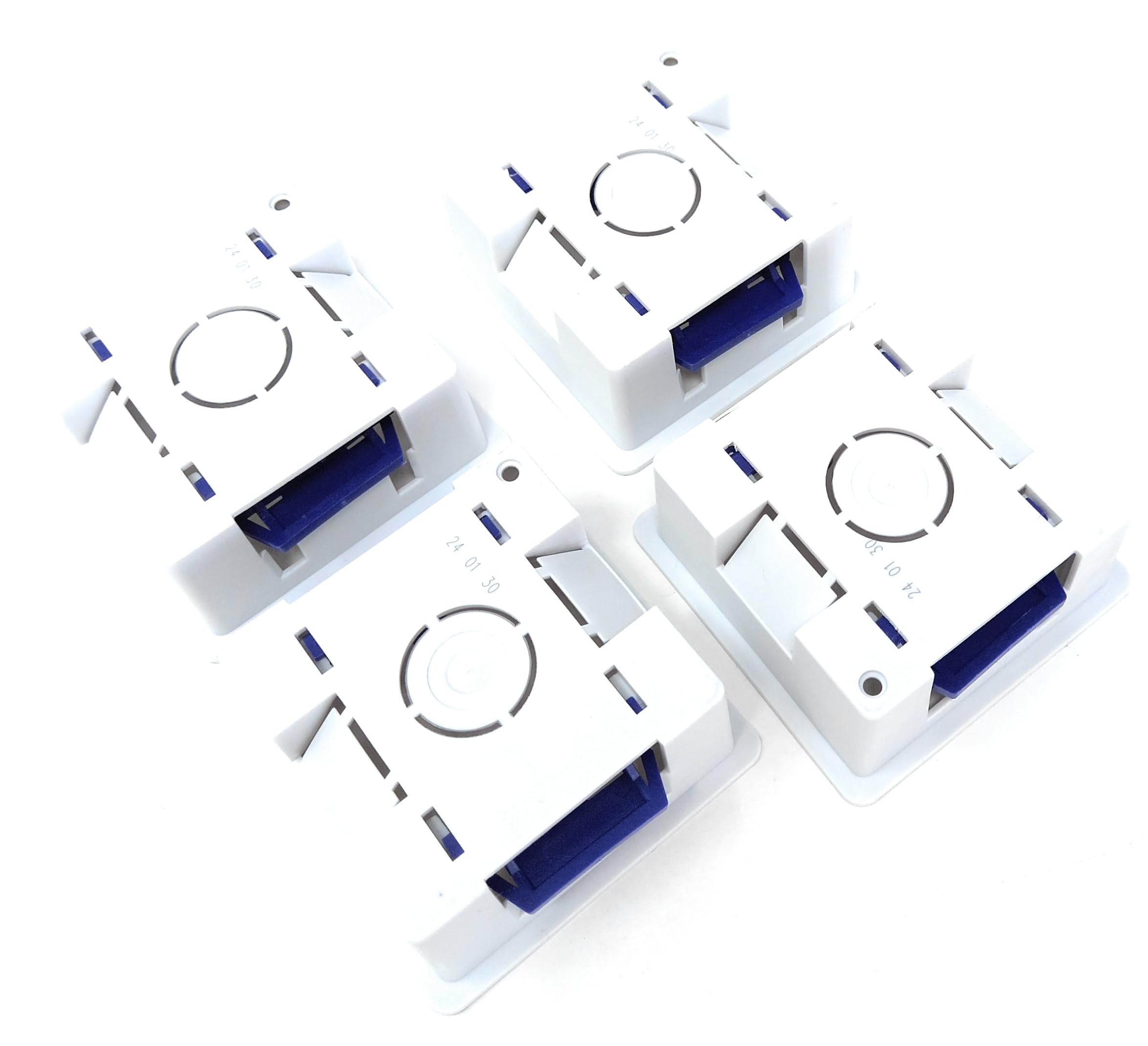 4 pcs.1 Gang Dry Lining Back Plasterboard Surface Pattress Box with Adjustable Lugs 35mm Deep, for Faceplate Set of 4 - Image 2