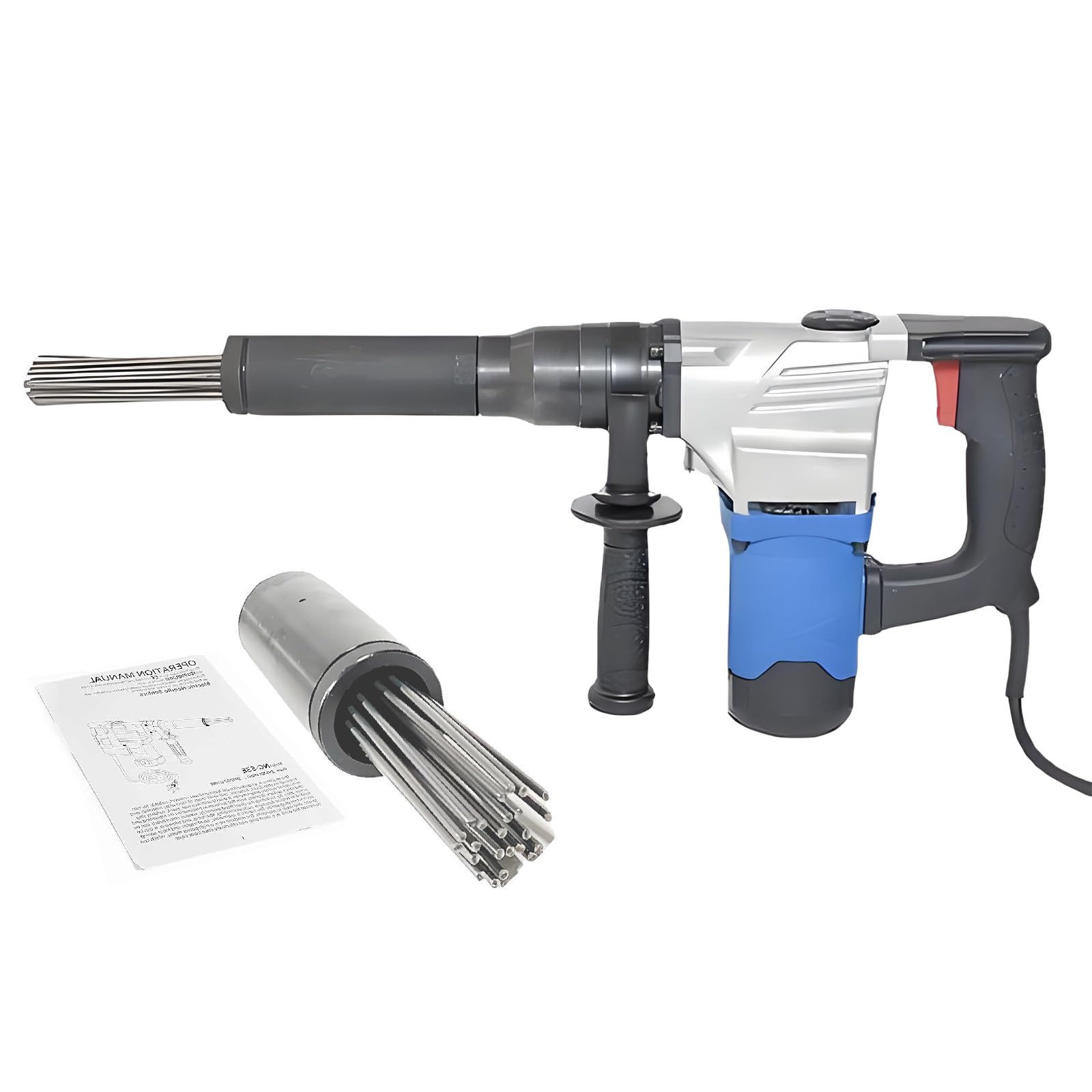 SENJINGHUA 1100W Universal Needle Scaler Electric Rust Removal Gun Rust Remover Gun Needle Type Rust Removal Gun Welding Slag Removal Tool Antirust,110V