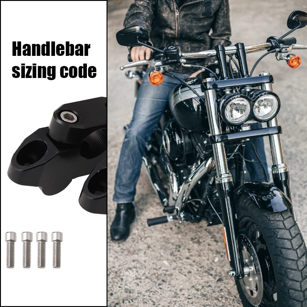 Kit di Offset per Riser Manubrio Motociclo Kit di Morsetti per Manubrio in Lega di Alluminio da 22 mm 7/8 Pollici universali 2 Pezzi Riser Manubrio Moto
