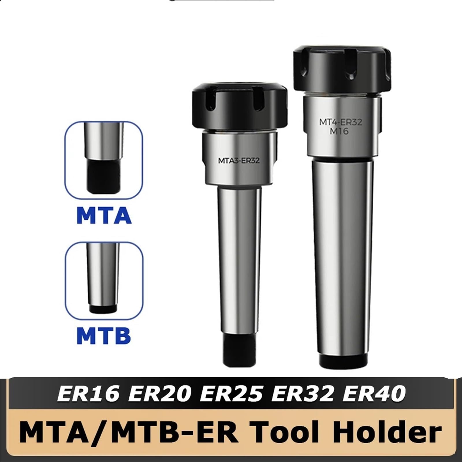 Uchwyt narzędziowy Morse'a MTA MTB MT1 MT2 MT3 MT4 ER Uchwyt zaciskowy ER11 ER16 ER20 ER25 ER32 ER40 Uchwyt zaciskowy CNC Uchwyt narzędziowy(MTB,MT5-ER32)