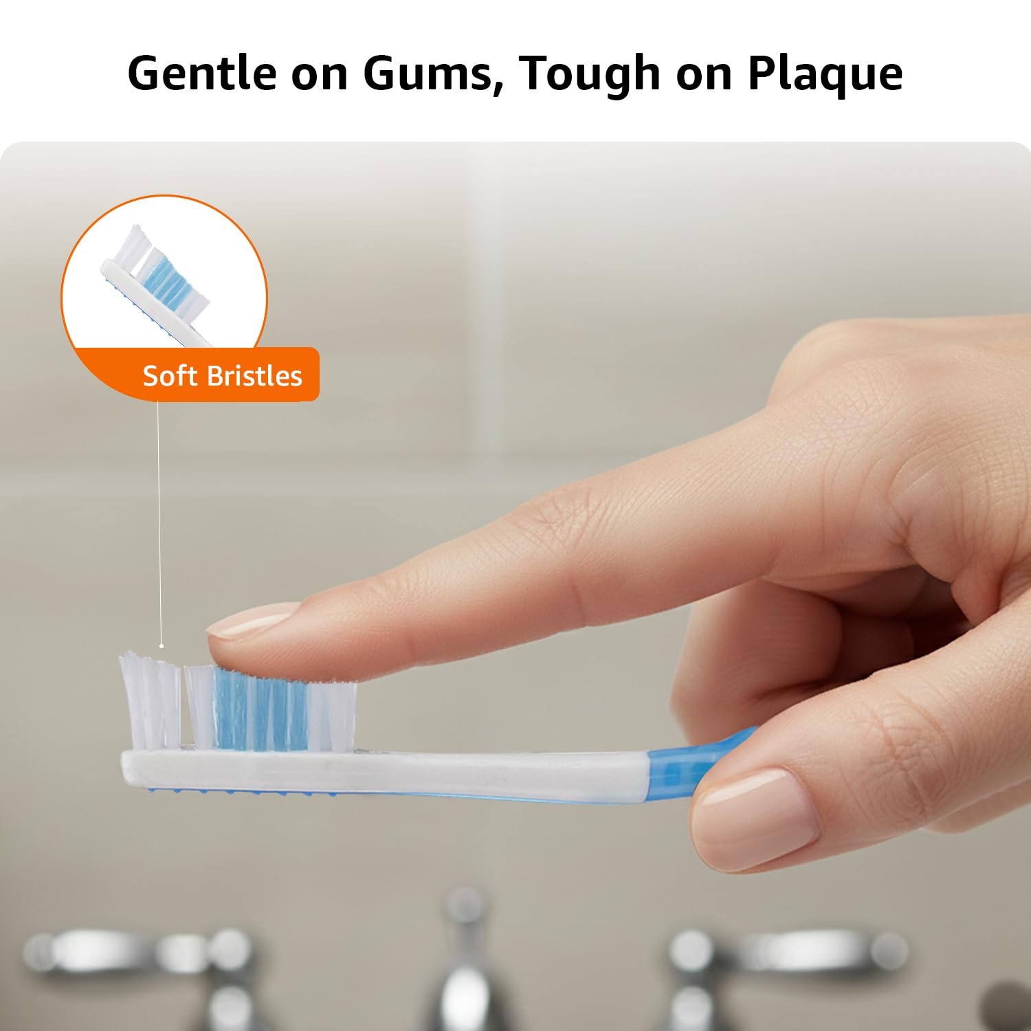 Amazon Basics Orbit Toothbrush for Adults, Multicolour | 12-Count (4 × 3 Packs) | Soft Polished Bristles for Cavity Protection, Deep Cleaning & Gentle Gum Care | Made in India 3