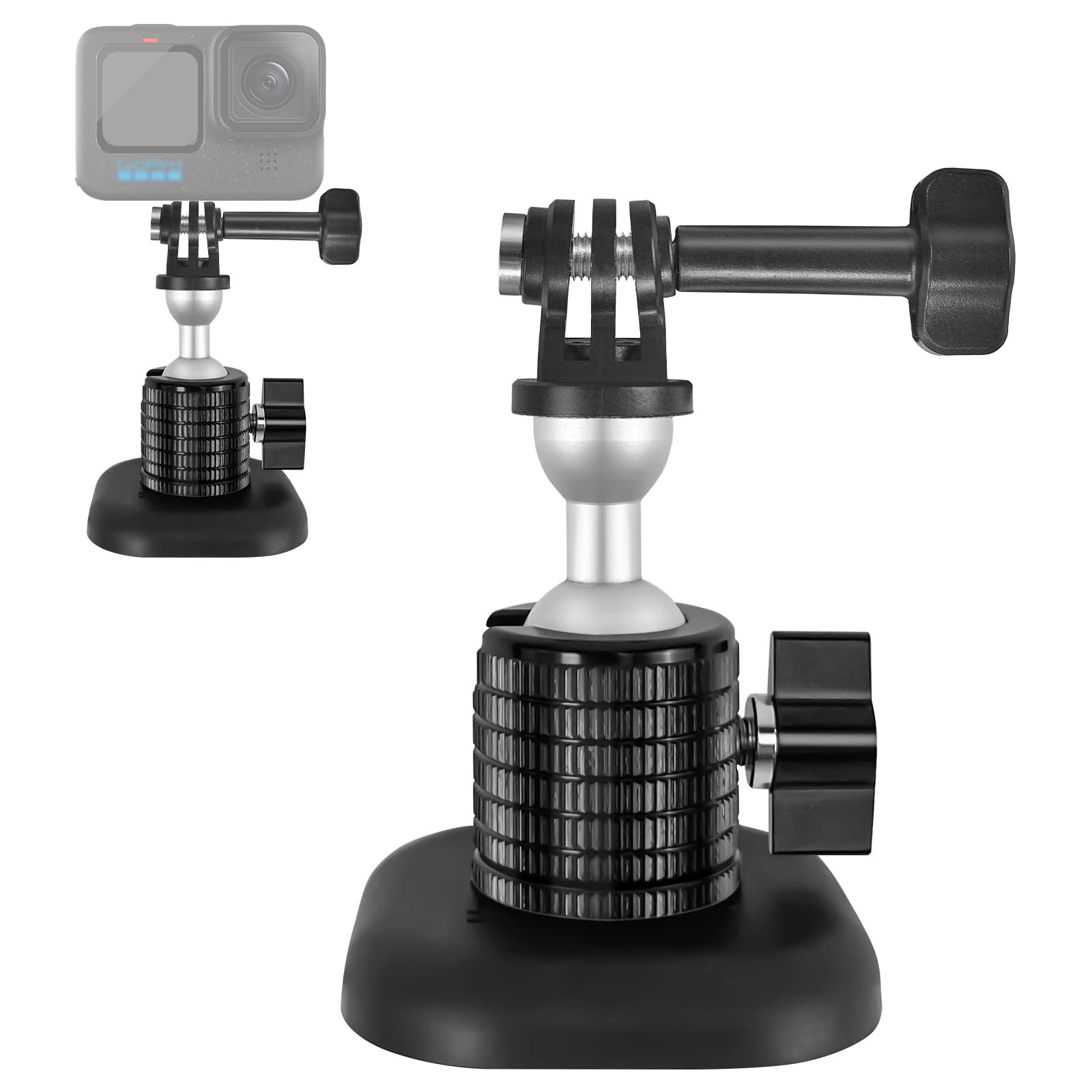 Magnetic Camera Mount for GoPro,Strong Magnetic Mount with 360° Rotation Camera Stand Base,Compatible with GoPro Hero 13/12/11/10/9/8/7/6,DJI Action 5