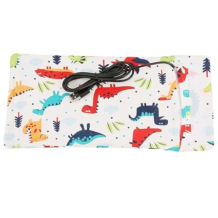 Portable Baby Bottle Warmer, Small and Compact Cartoon Pattern Baby Bottle Warmer No Fluorescent Agent for Home for Travel for Outdoor(Dinosaur)