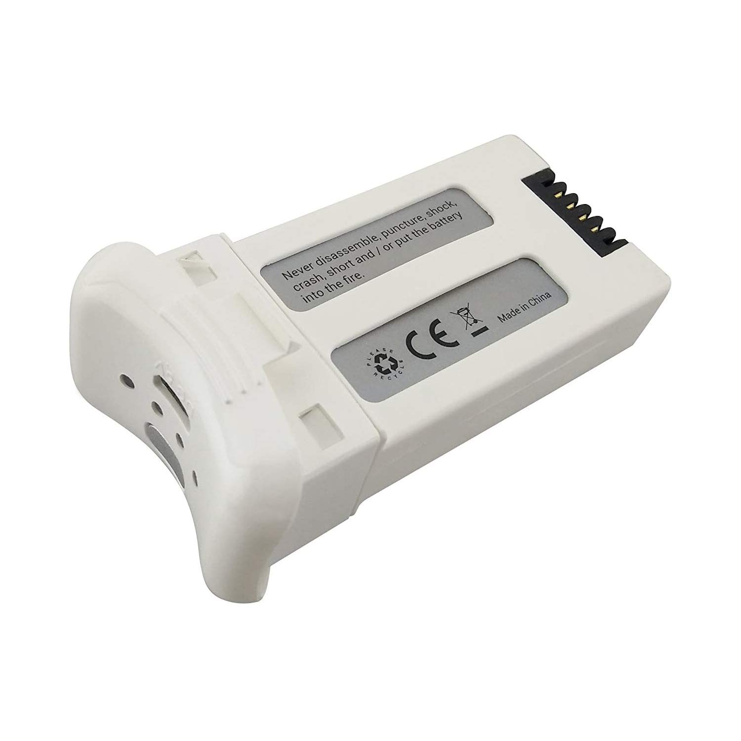 Lot de 2 batteries au lithium 3,7 V 1000 mAh pour drone SGFS S20W T25 à quatre axes - Pièces de rechange - Télécommande - Blanc