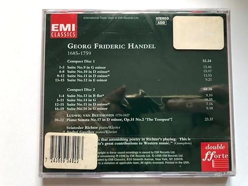 Miniatura 2 de Handel Keyboard Suites II Beethoven Sonata para piano, Op. 31, No. 34 ES