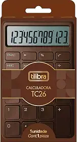 Tilibra - Calculadora de Mesa TC26 Chocolate