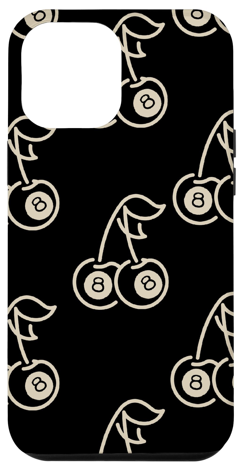 iPhone 13 Pro Max 8 Billiard Ball Cherry Pattern Cherry 8 Ball Cherry Black Case
