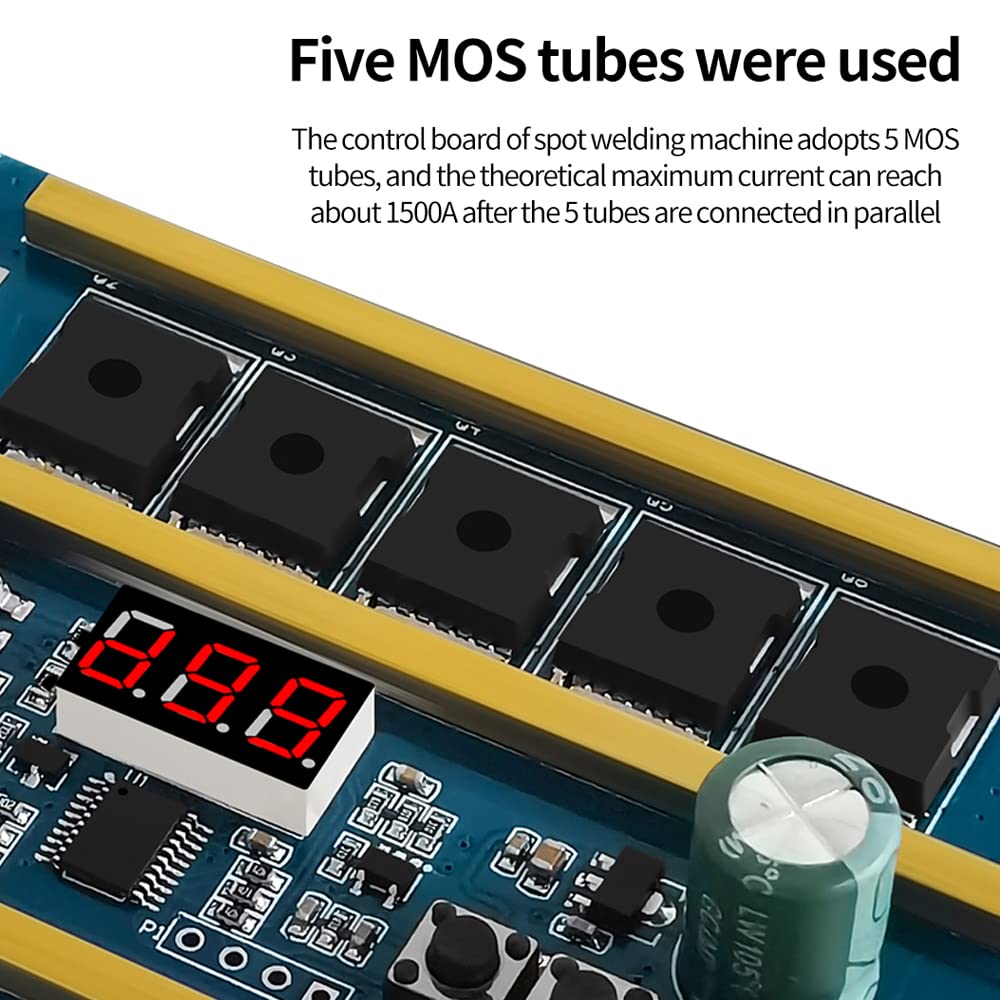 Mini Akku Punktschweißgerät, Spot Welder, Mini Schweißgerät, | zum Schweißen von Nickelblech Intelligente Digitalanzeige 99 Gang Leistungsregelung Tragbares Schweißgerät
