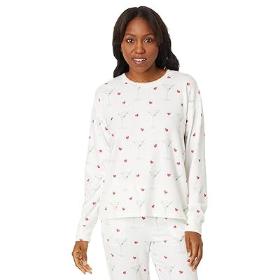 P.J. Salvage Holiday Happy Hour Long Sleeve Top Women