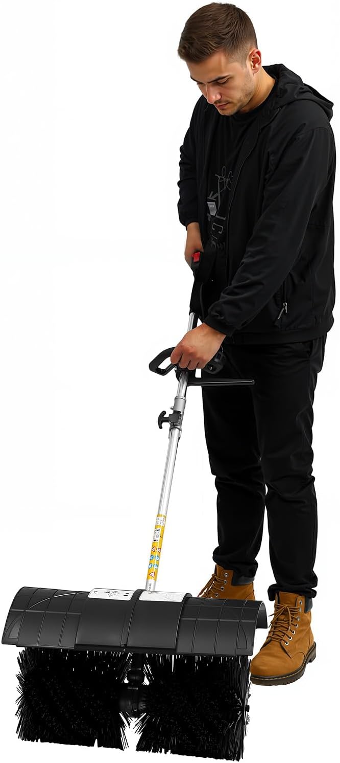 Handheld Sweeper Gasoline Powered 52cc 2 Stroke 2.3HP 8500RPM Leaf Sweeper with Protective Cover for Yard Garden Driveway Golf Course