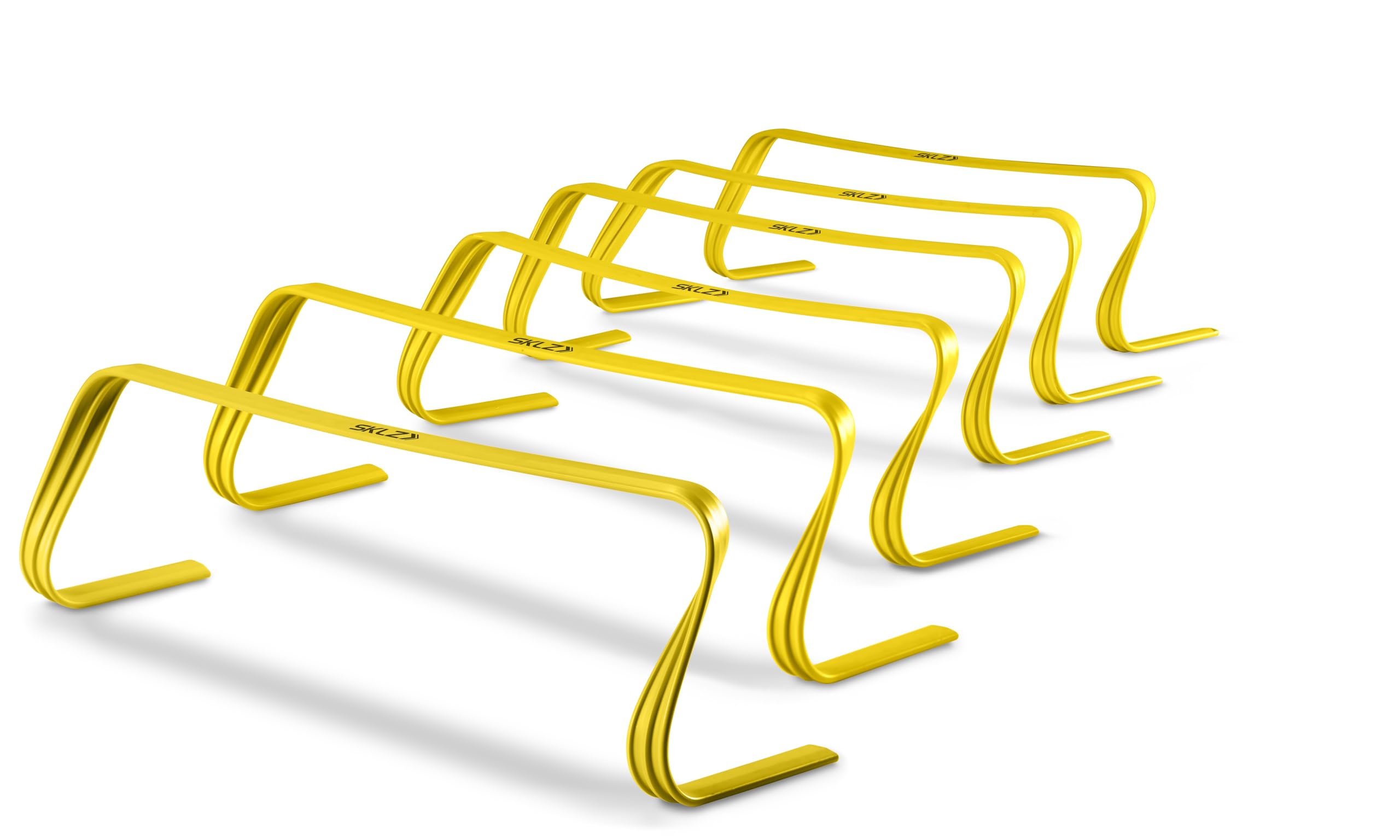 6X Ultra Durable Agility Hurdles - for Athletes of All Skill Levels,6pk of 6-in Tall Hurdles,Bright Yellow Color,Made of Durable, Composite Materials,Easy to Set up & Transport,Comes w/Carry Bag