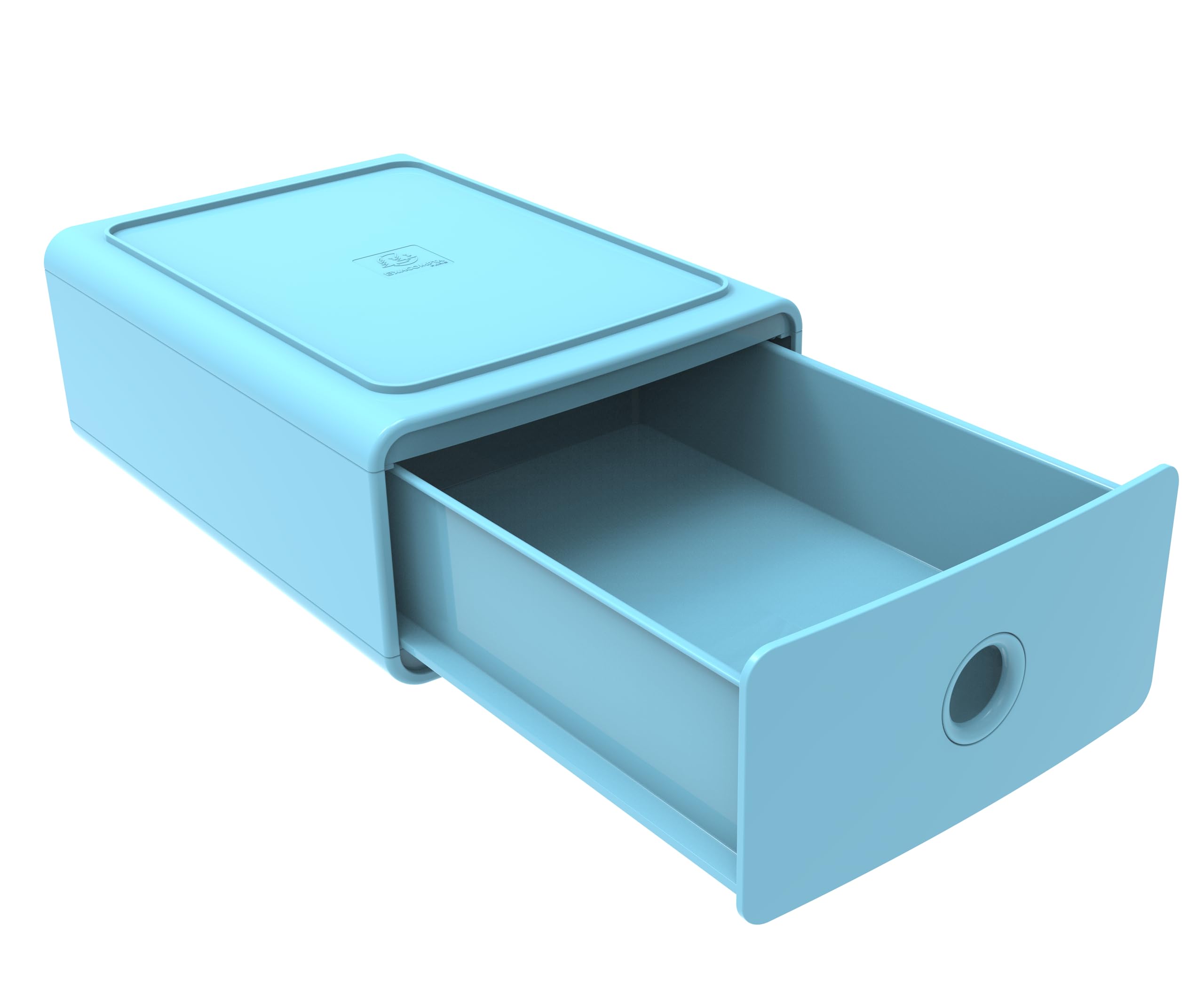 Exacompta - Réf. 315909D - Carton de 3 modules de classement Tiny Box 1 tiroir Pop N'Co superposable - Dimensions extérieures : Profondeur 19 x largeur 26,5 x Hauteur 10 cm - Assortis