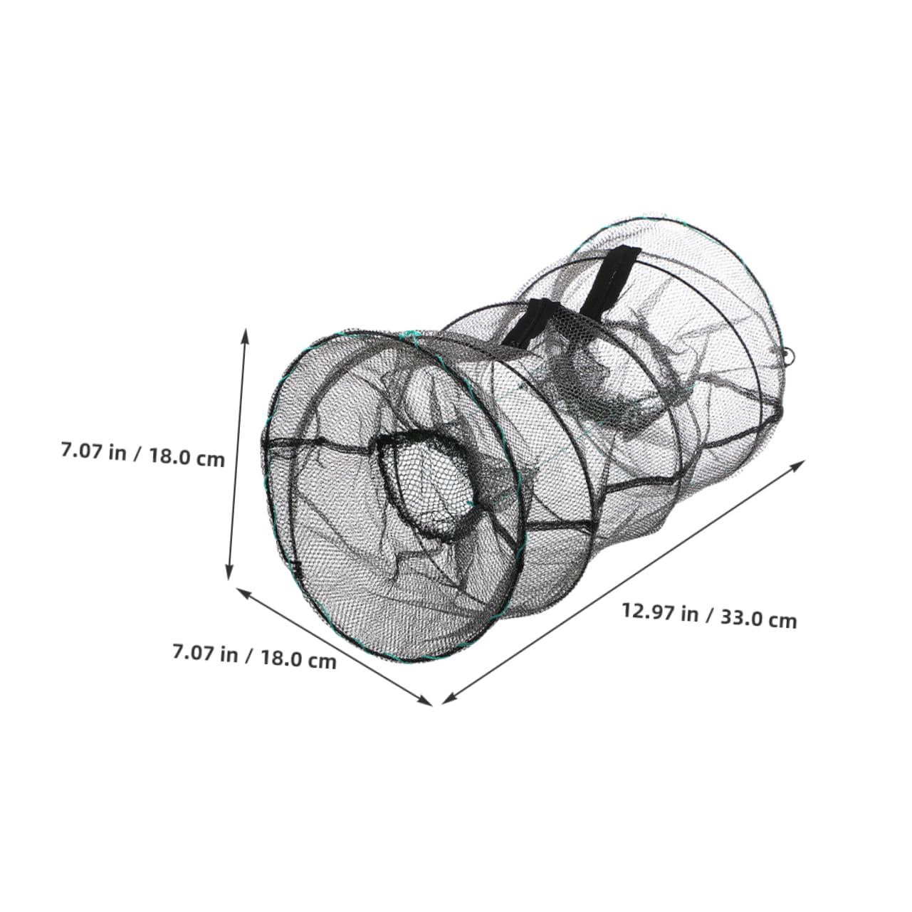 Abaodam Collapsible Fishing Net Trap Durable Spring Cage for Crabs Crawfish Minnows Quick Setup Fishing Accessory Portable Folded Design for Efficient Catching