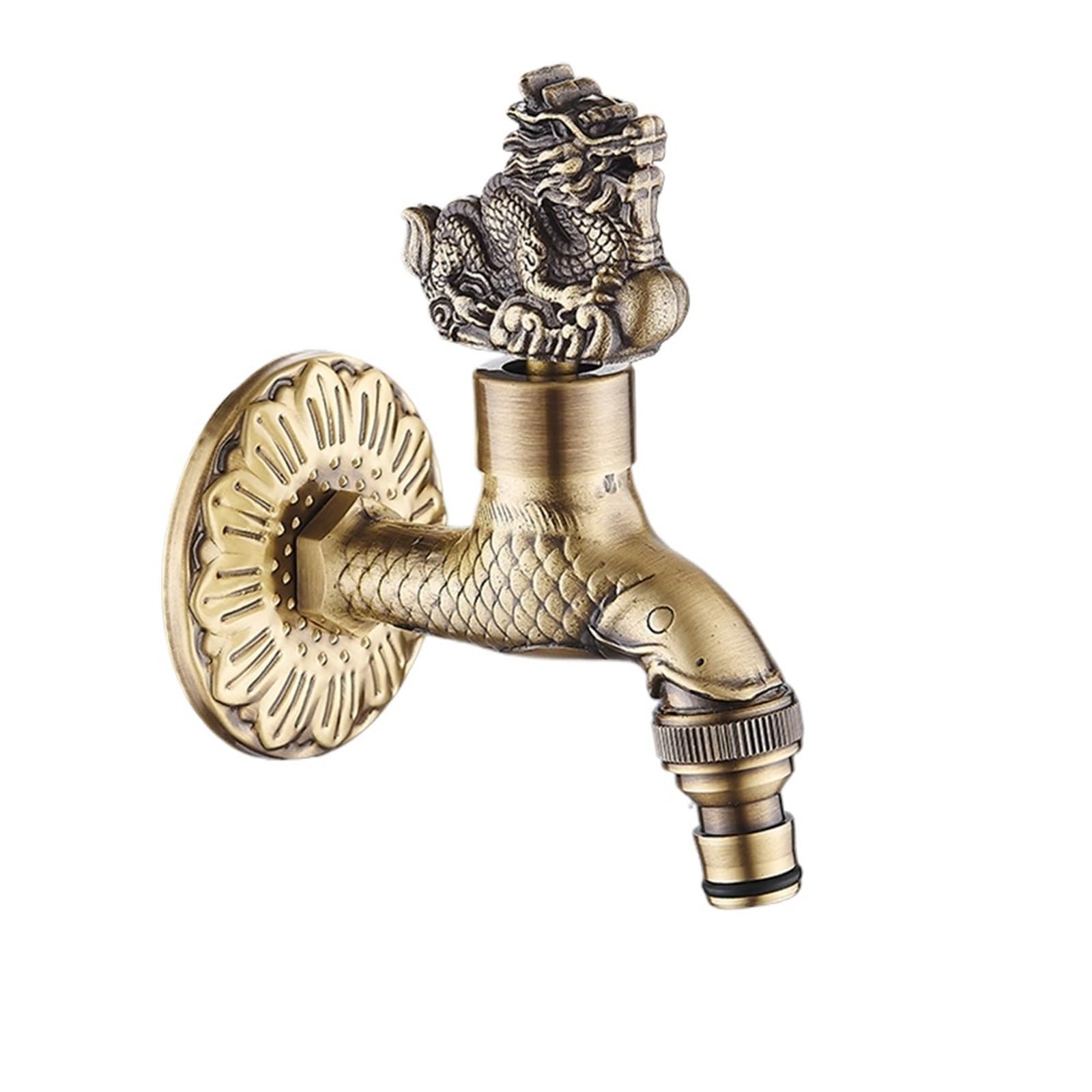 Itrhjtgp Color-04 Outside Tap Garden Faucet Faucet Bronze Dragon Carved Tap Bathroom Mop Faucet Washing Machine Faucet Outdoor Faucet For Garden(Color-04)
