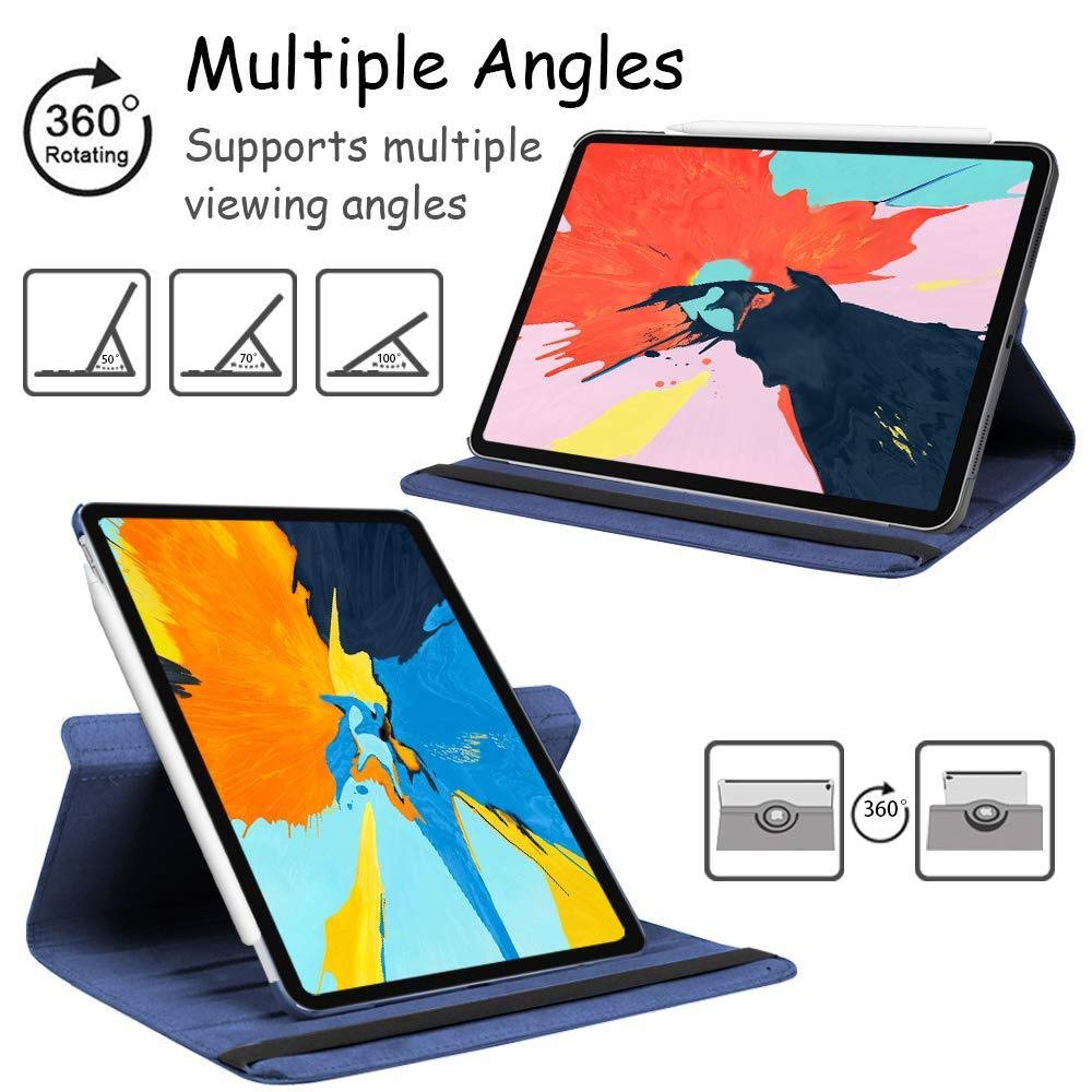 Custodia girevole per Apple iPad 10.2 (9a generazione 2021), (8a generazione 2020), (7a generazione 2019) A2428 A2429 custodia con supporto in pelle PU (marrone