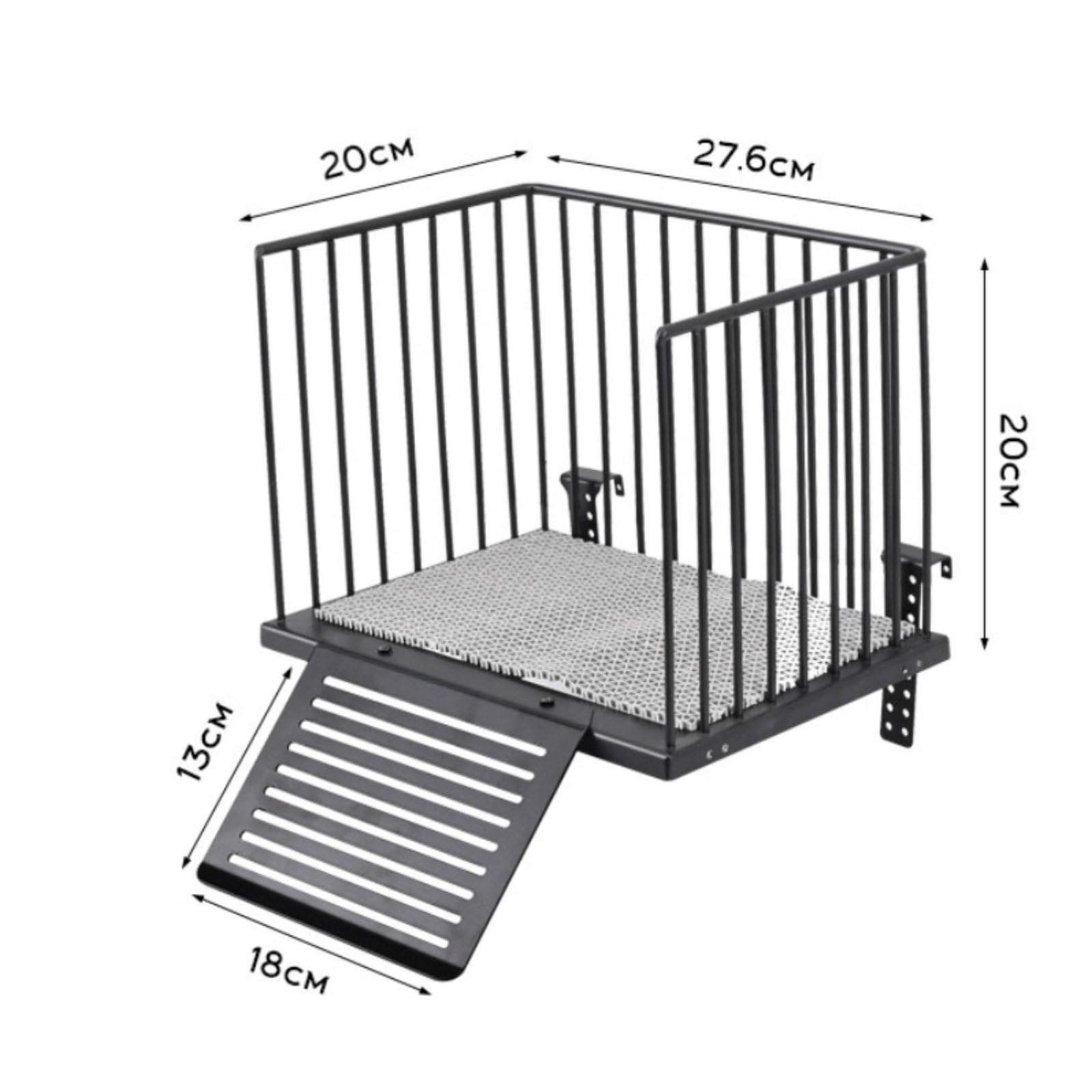 Schildkröten-Sonnenplatz aus Edelstahl ausbruchsicher Schwimmel mit Kletterrampe tragfähig Schildkröten Sonnenplatz für Schildkrötenhalter, Klein Für 20cm Breites Aquarium