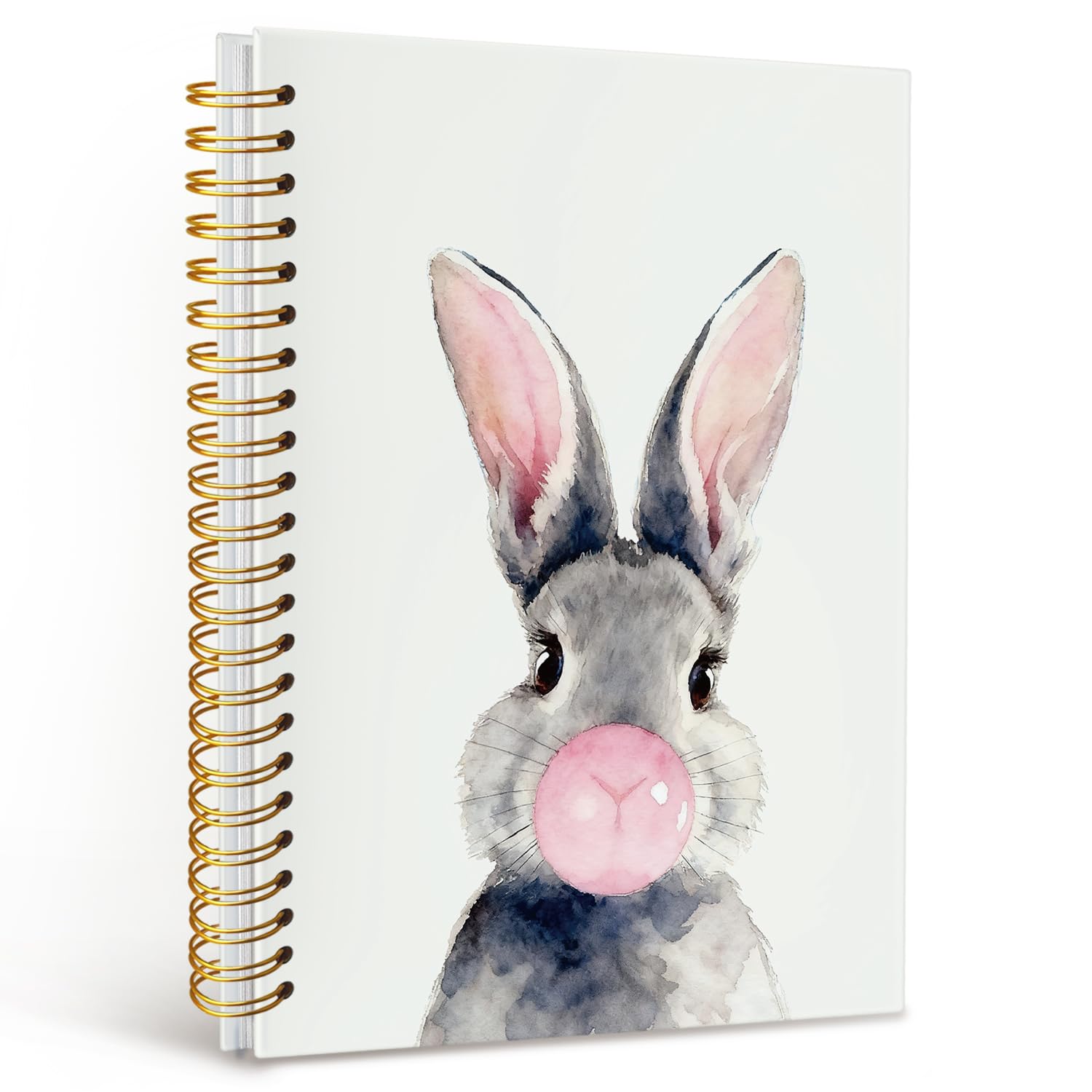 Taccuino a spirale con coniglietto, regalo per gli amanti dei conigli, quaderni con copertina rigida, regalo per donne, regalo per gli amanti degli animali per donne, simpatico taccuino a