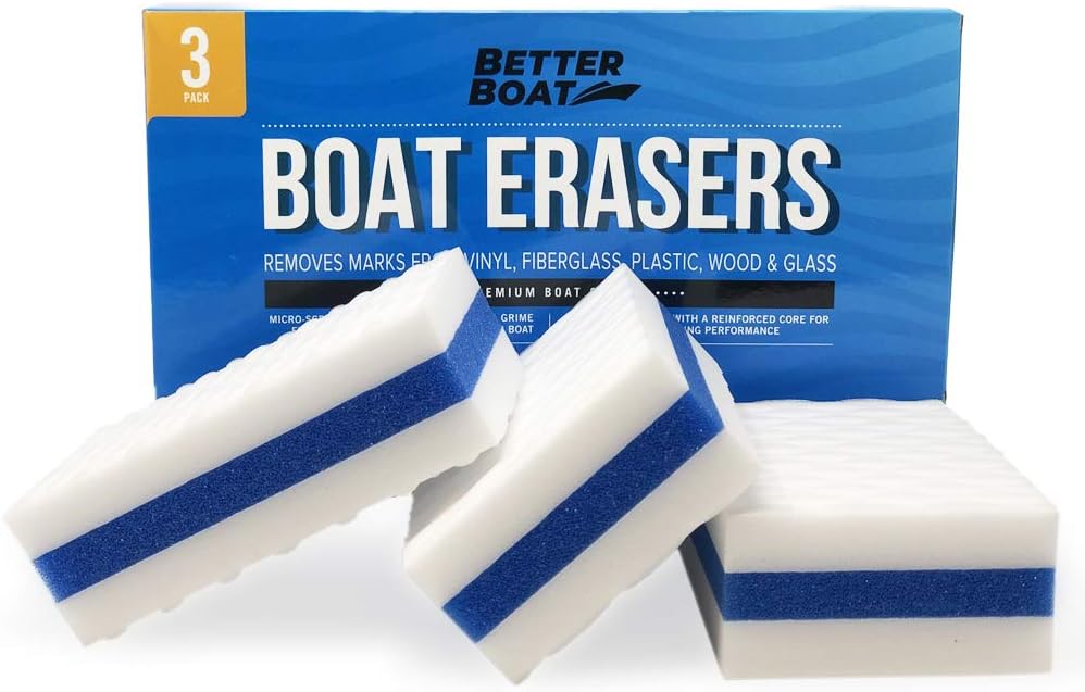 Premium Boat Scuff Erasers | Boating Accessories Gifts for Cleaning Boat Accessories or Gift for Pontoon Sail Boat Fishing Jon Boats Decks Vinyl Boat Cleaner Hull Supplies & Gadgets for Men & Women : Sports & Outdoors