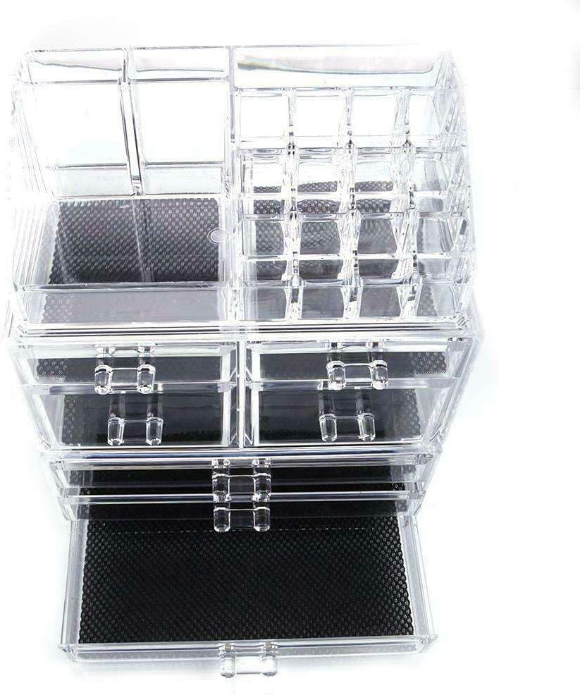 LKOP Cosmetic Makeup Display Case Lipstick Jewel Holder Storage Organizer w/Drawer Cosmetic-display-cases Makeup organizer Bathroom organizer Makeup bag Storage cabinet Bathroom storage Makeup