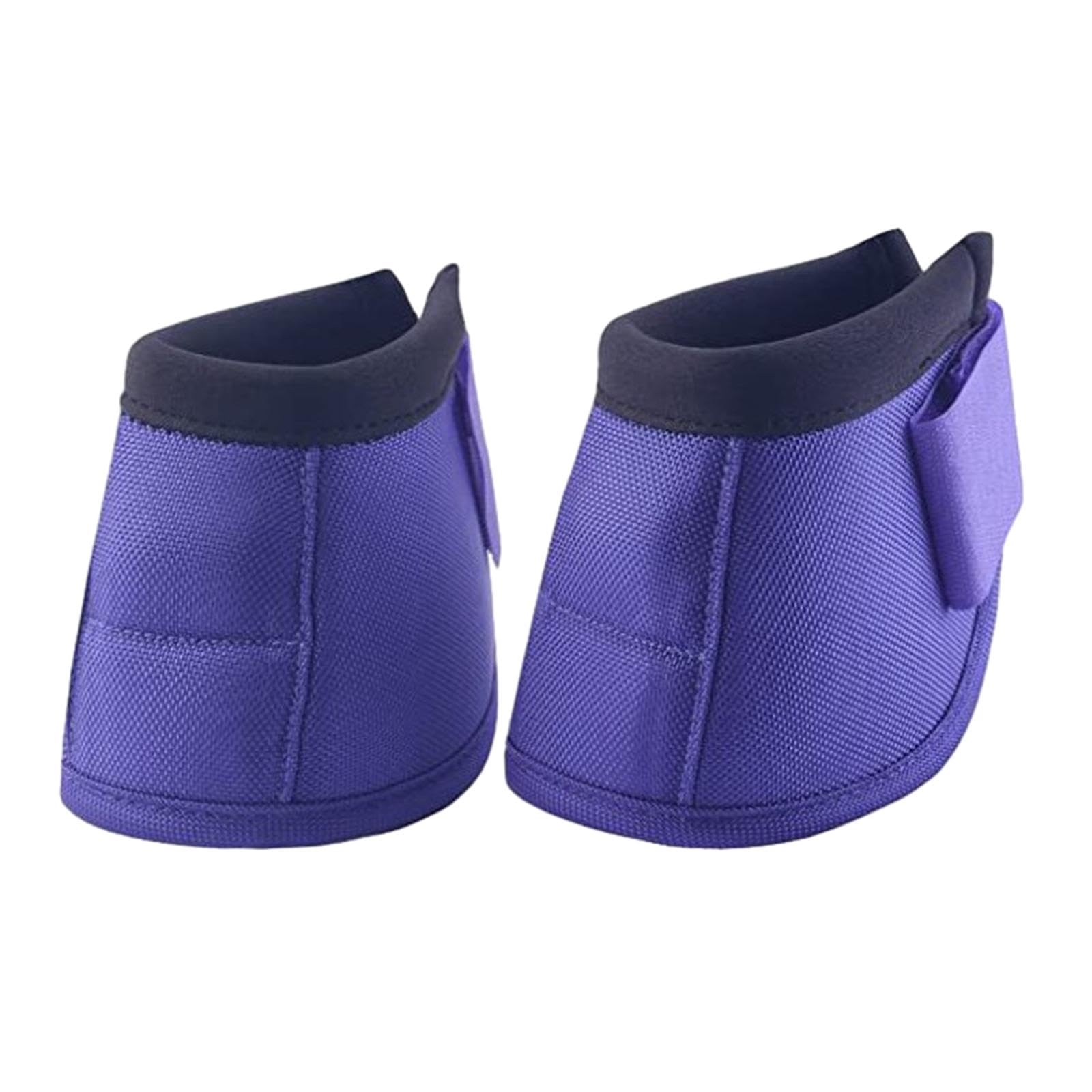 JAZZY PEARLS® Bell Boots Lightweight Pair Portable Equestrian Equipment Purple L-Sporting Goods-Outdoor Sports-Equestrian-Horse Wear-Horse Boots-1 Pair Bell Boots