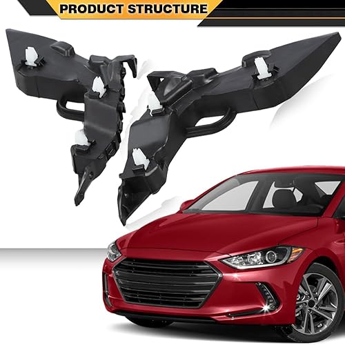 Miniatura 8 de Juego de soportes de parachoques delantero derecho e izquierdo compatible con Hyundai Elantra Sedan 2017 2018 2 piezas 86513F2000 86514F2000