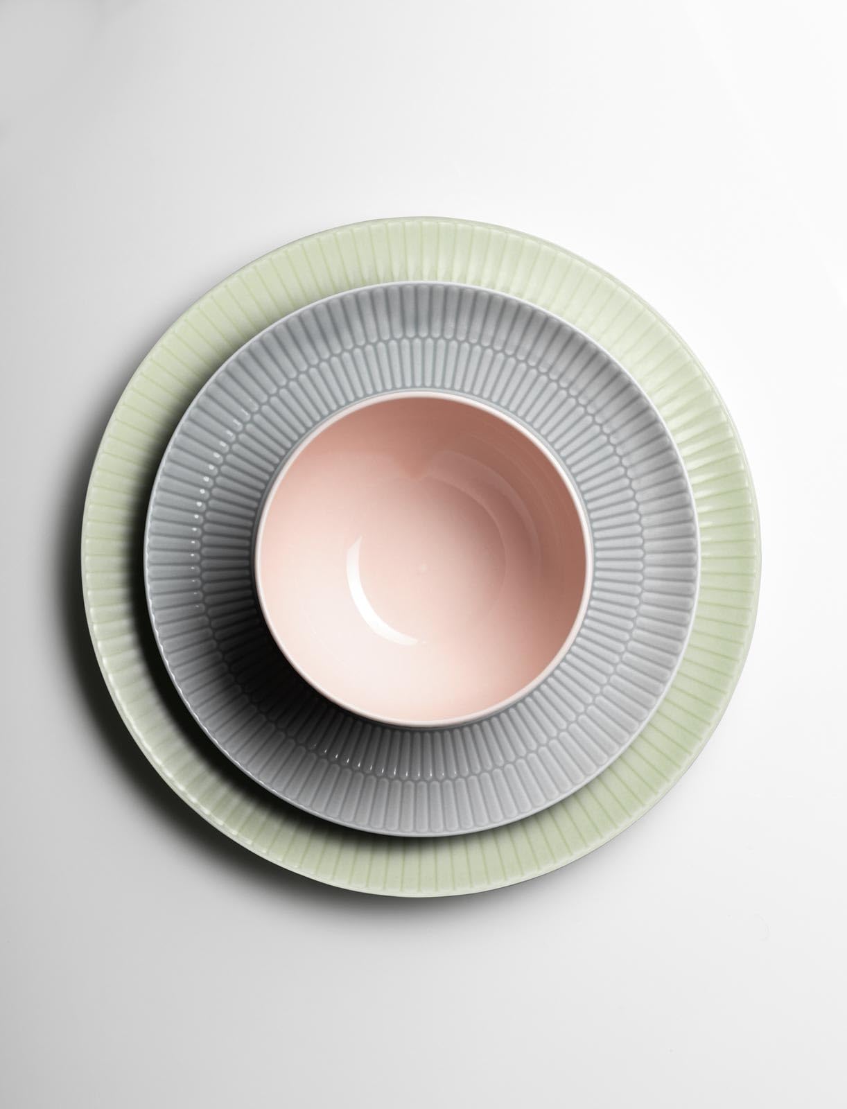 Seltmann Weiden Amina Seladon - Set da colazione con manico, 18 pezzi, per 6 persone, in porcellana, colore: Verde