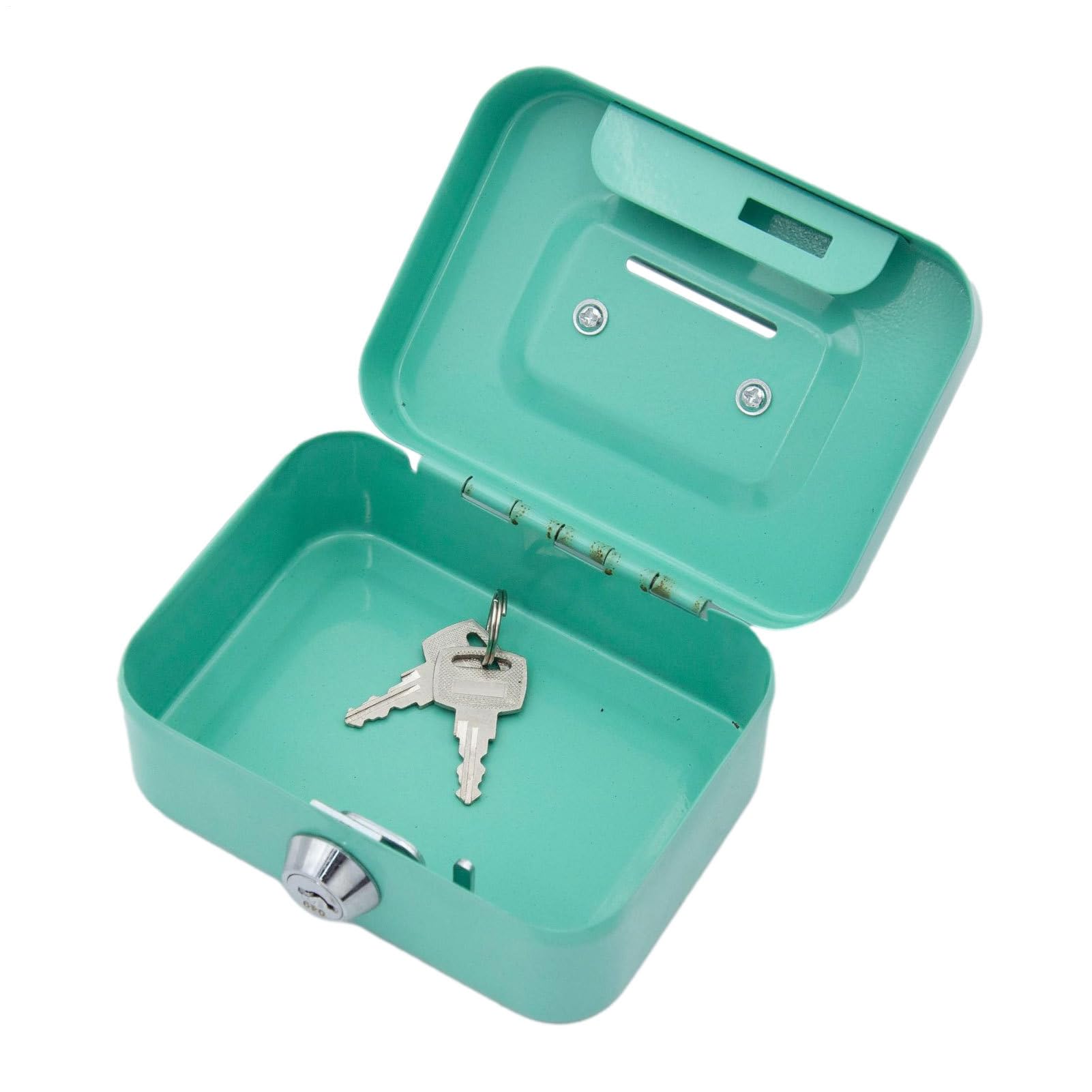 Small Lock Box, Metal Lockable Money Bank, Cash Security Box, Portable Collection Storage, With 2 Keys, Wear-resistant, For Storing Jewelry, And Other Valuables