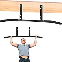 ATENTO Ceiling Mount Pull Up Bar - Heavy-Duty Steel Chin Up Bar for Home Gym, CrossFit, 350lbs Capacity, Foam Grips, Easy Install