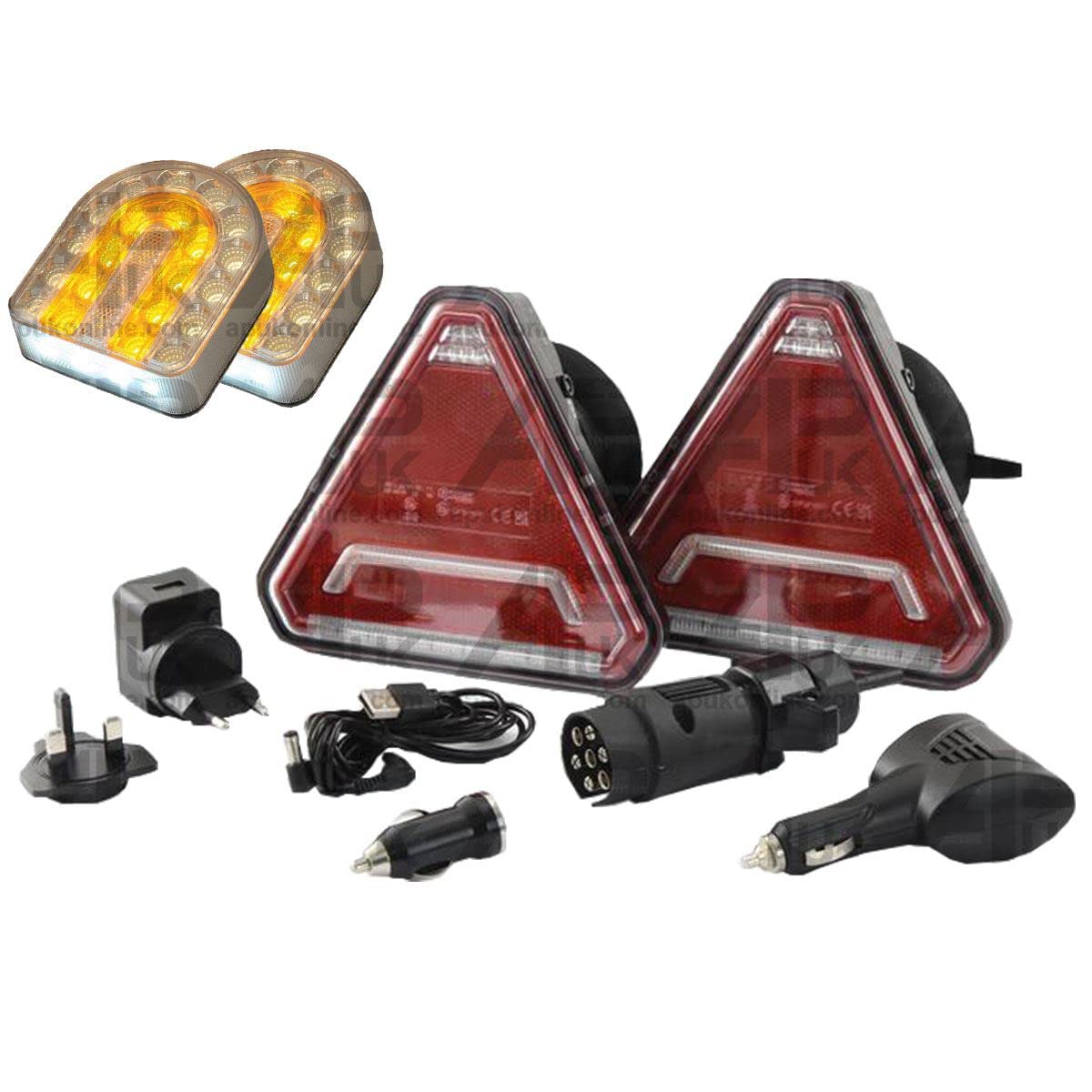 Connix Plus LED Front & Rear Trailer Light Kit Car Transporter Race Dastle Box