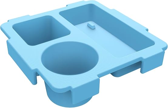 Utook Cup Holder Compatible with X Large Bogg Bags - Premium EVA Tray Accessory with Cup Holder - Sand & Waterproof Organizer -Fits Stanley 40oz Tumblers, Essential Beach Bag Companion Blue